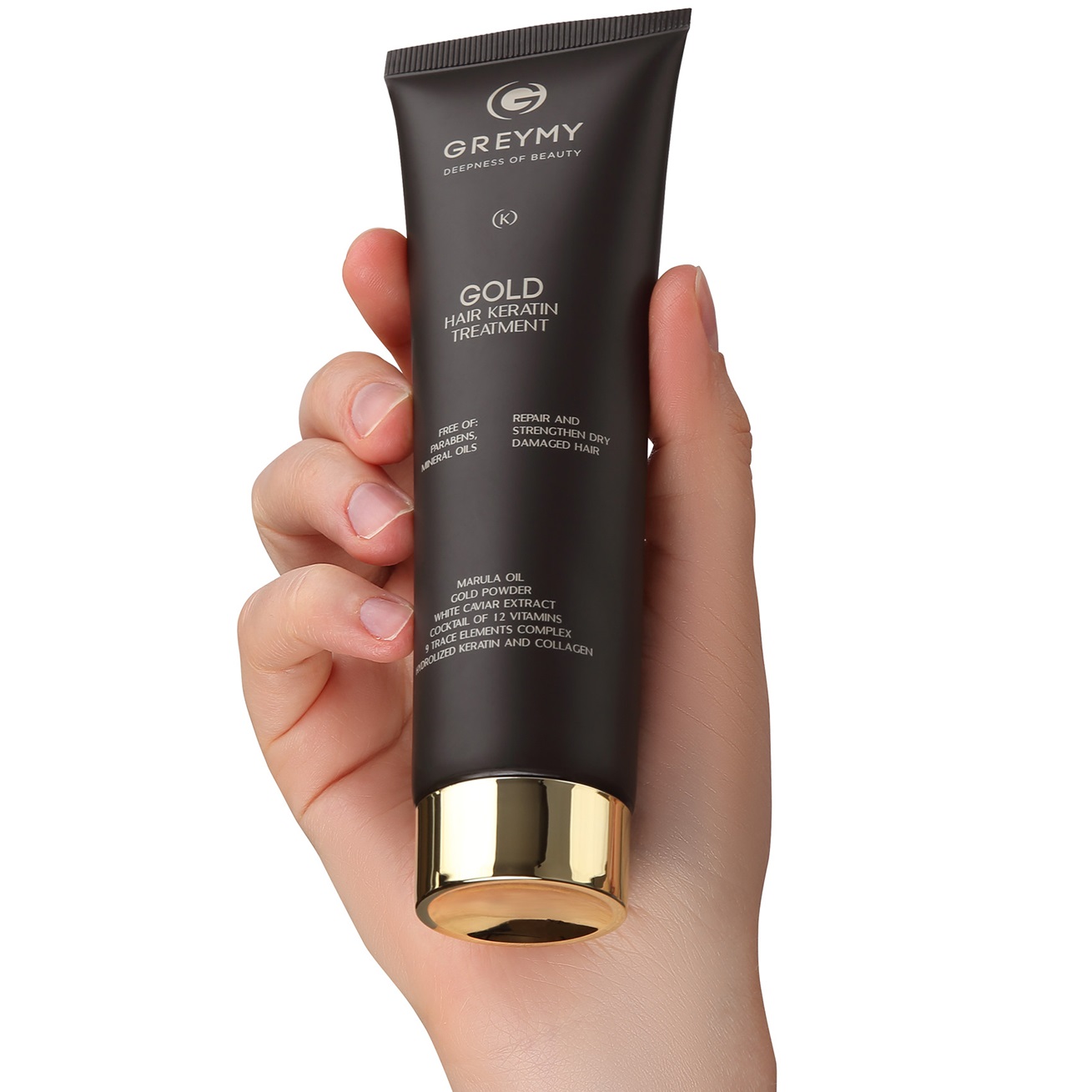 Грэми Кератиновый крем с частицами золота для выпрямления волос Gold, 100 мл (Greymy, Shine) фото 1