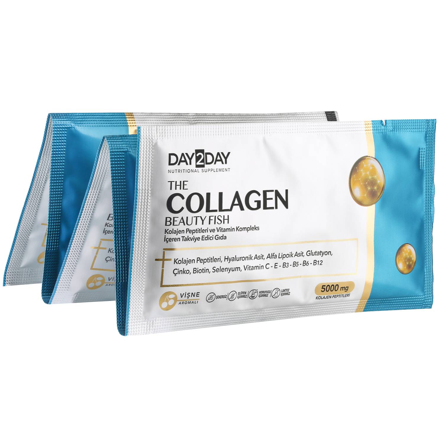 Дэй Ту Дэй Комплекс Collagen Beauty Fish 5000 мг со вкусом вишни, 30 саше (Day2Day, ) фото 1