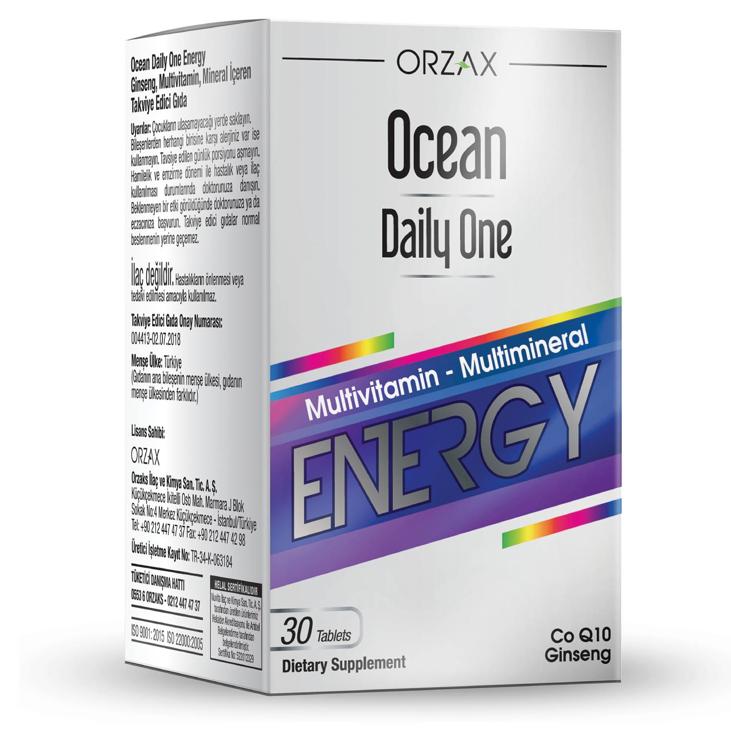 Орзакс Оушен Комплекс Daily One Energy, 30 таблеток (Orzax Ocean, ) фото 0