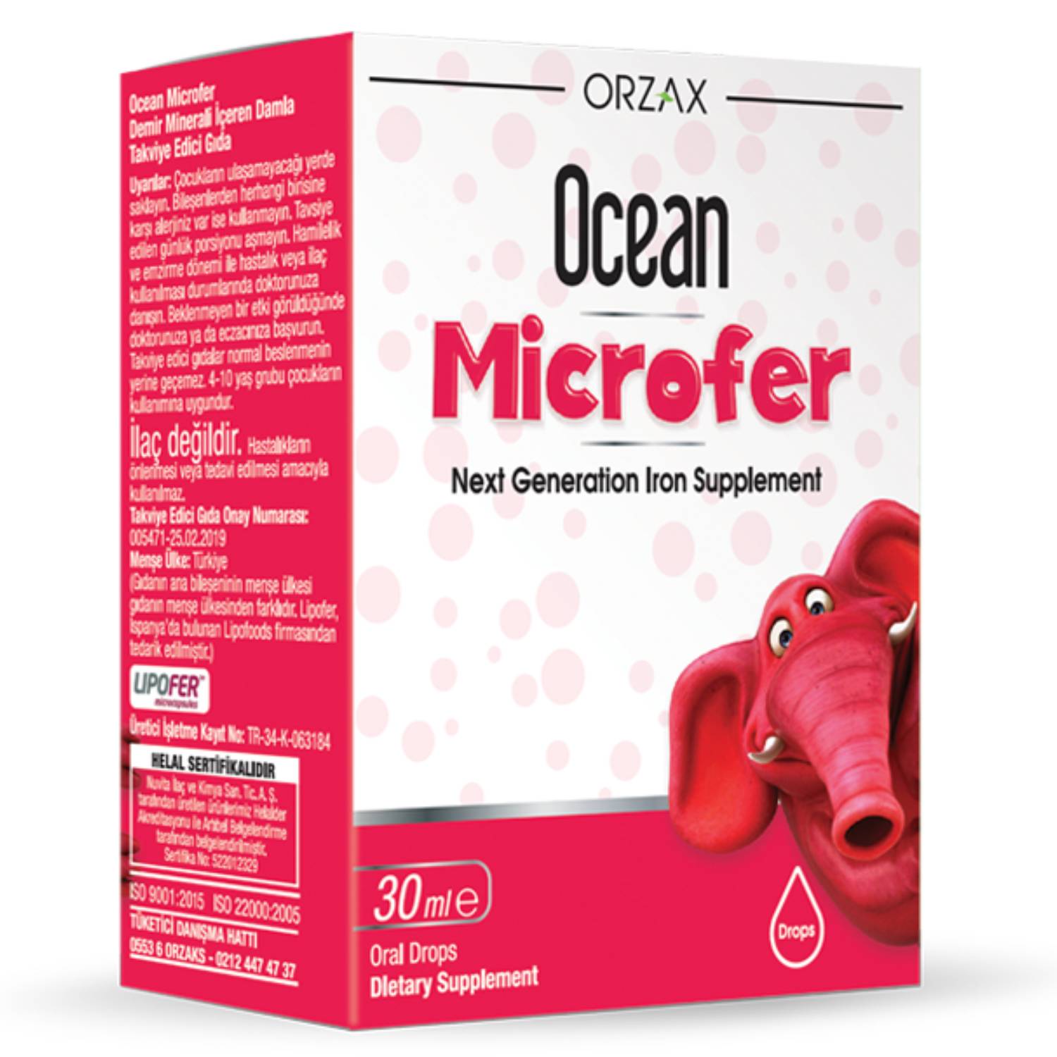 Орзакс Оушен Железо в жидкой форме Microfer Drop со вкусом вишни, 30 мл (Orzax Ocean, ) фото 0