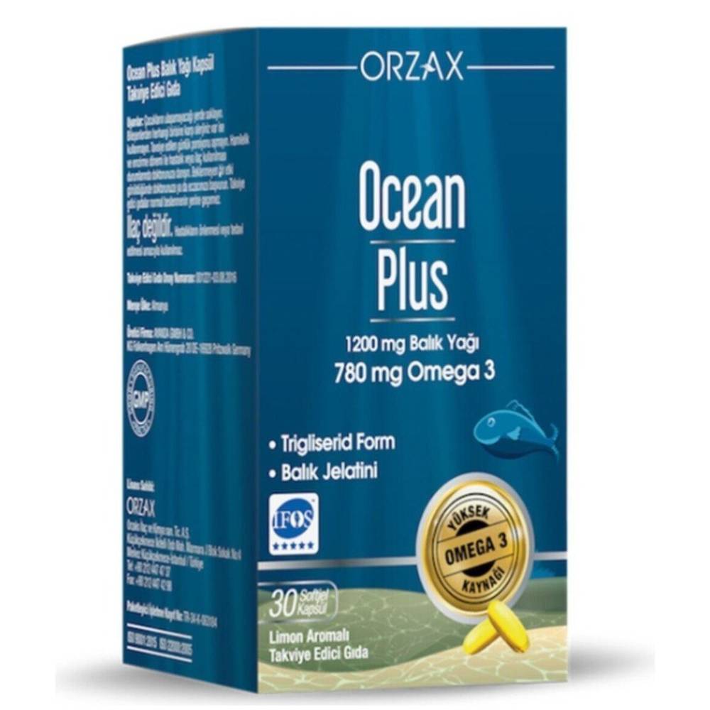 Орзакс Оушен Рыбий жир омега-3 780 мг Plus, 30 капсул (Orzax Ocean, ) фото 0
