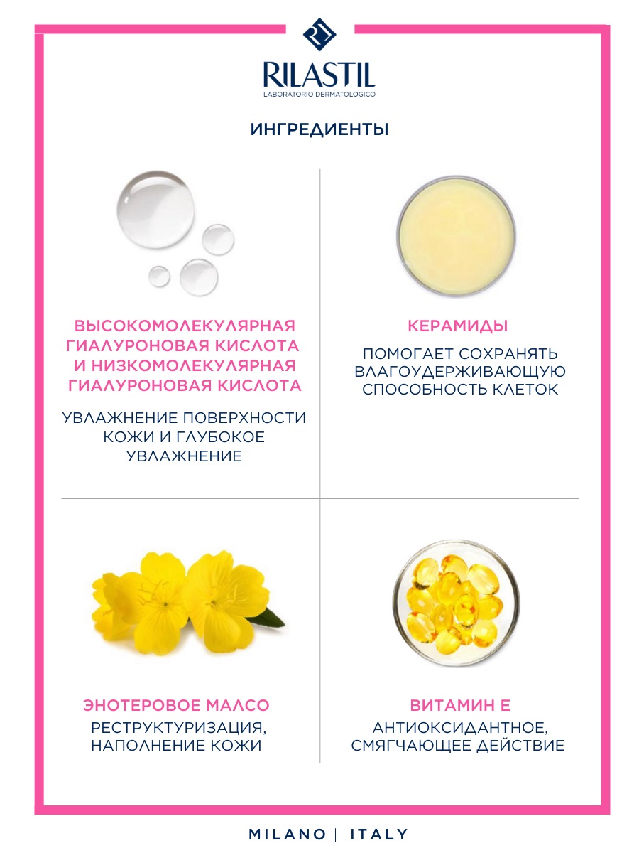 Риластил Увлажняющий крем SPF15 UVB-UVA для лица, 50 мл (Rilastil, Aqua) фото 2