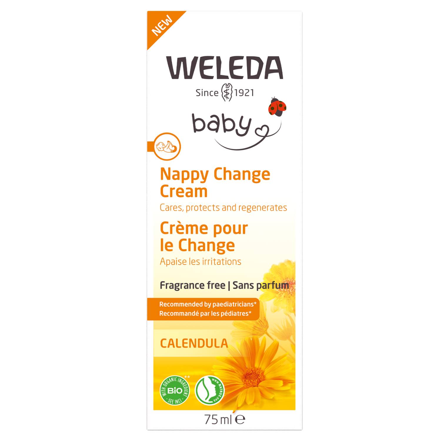 Веледа Крем с календулой для защиты кожи в области пеленания, без аромата 0+, 75 мл (Weleda, Детская серия с календулой) Веледа Крем с календулой для защиты кожи в области пеленания, без аромата 0+, 75 мл (Weleda, Детская серия с календулой) фото 1