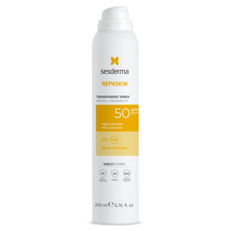 Сесдерма Солнцезащитный водостойкий прозрачный спрей для тела Transparent Spray SPF50, 200 мл (Sesderma, Repaskin) фото 0
