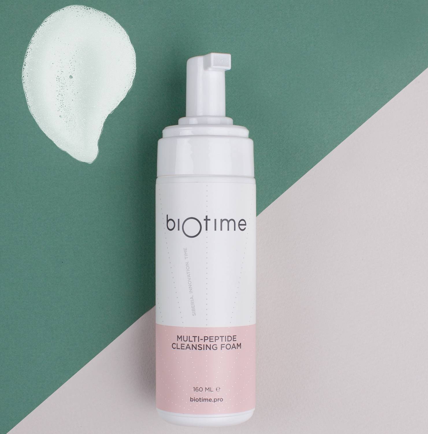 Биотайм Мультипептидная очищающая пенка, 160 мл (Biotime, Multi-Peptide) фото 1