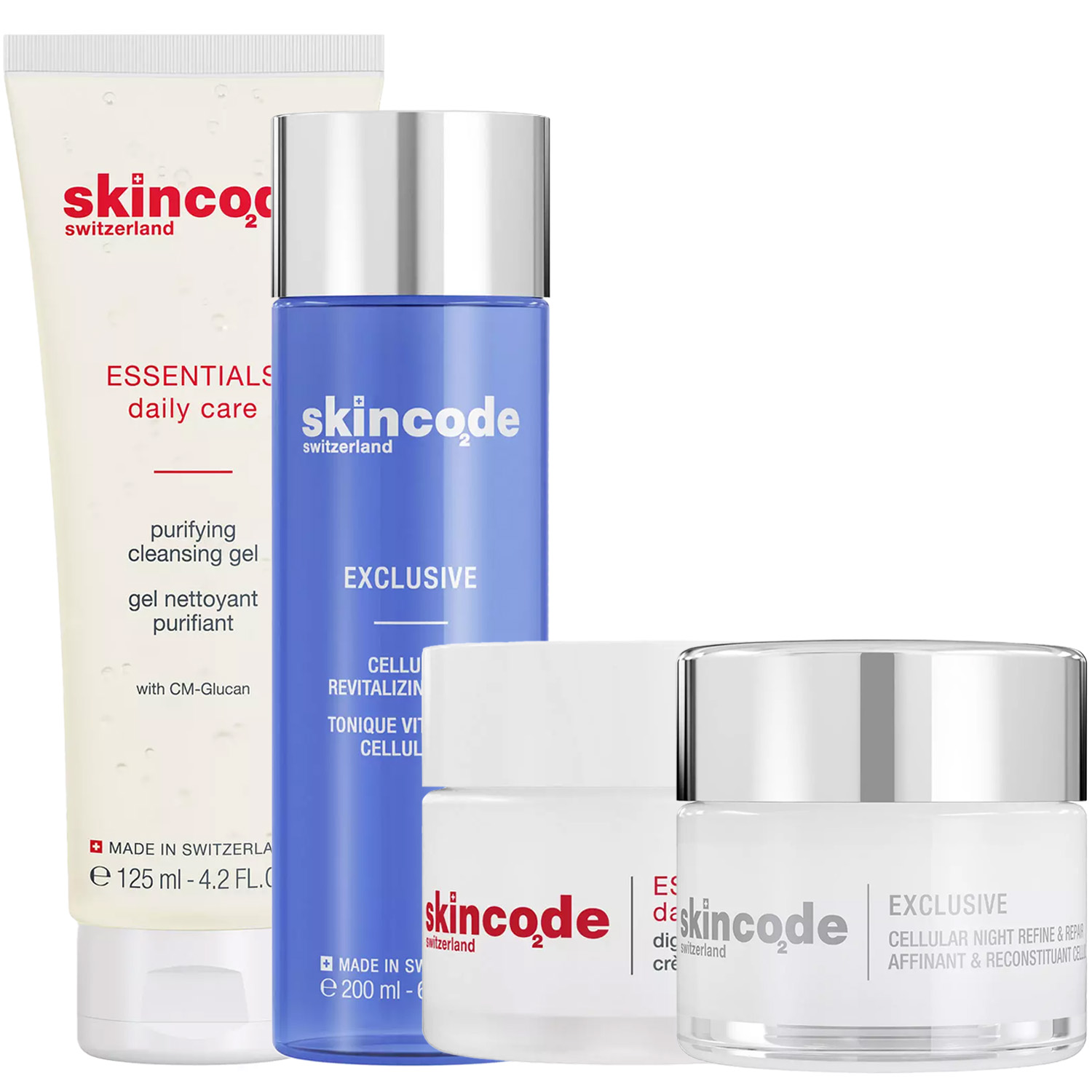 Скинкод Программа Exclusive очищение и основной уход: гель 125 мл + тоник 200 мл + дневной крем SPF15 50 мл + ночной крем 50 мл (Skincode, Exclusive) Скинкод Программа Exclusive очищение и основной уход: гель 125 мл + тоник 200 мл + дневной крем SPF15 50 мл + ночной крем 50 мл (Skincode, Exclusive) фото 2