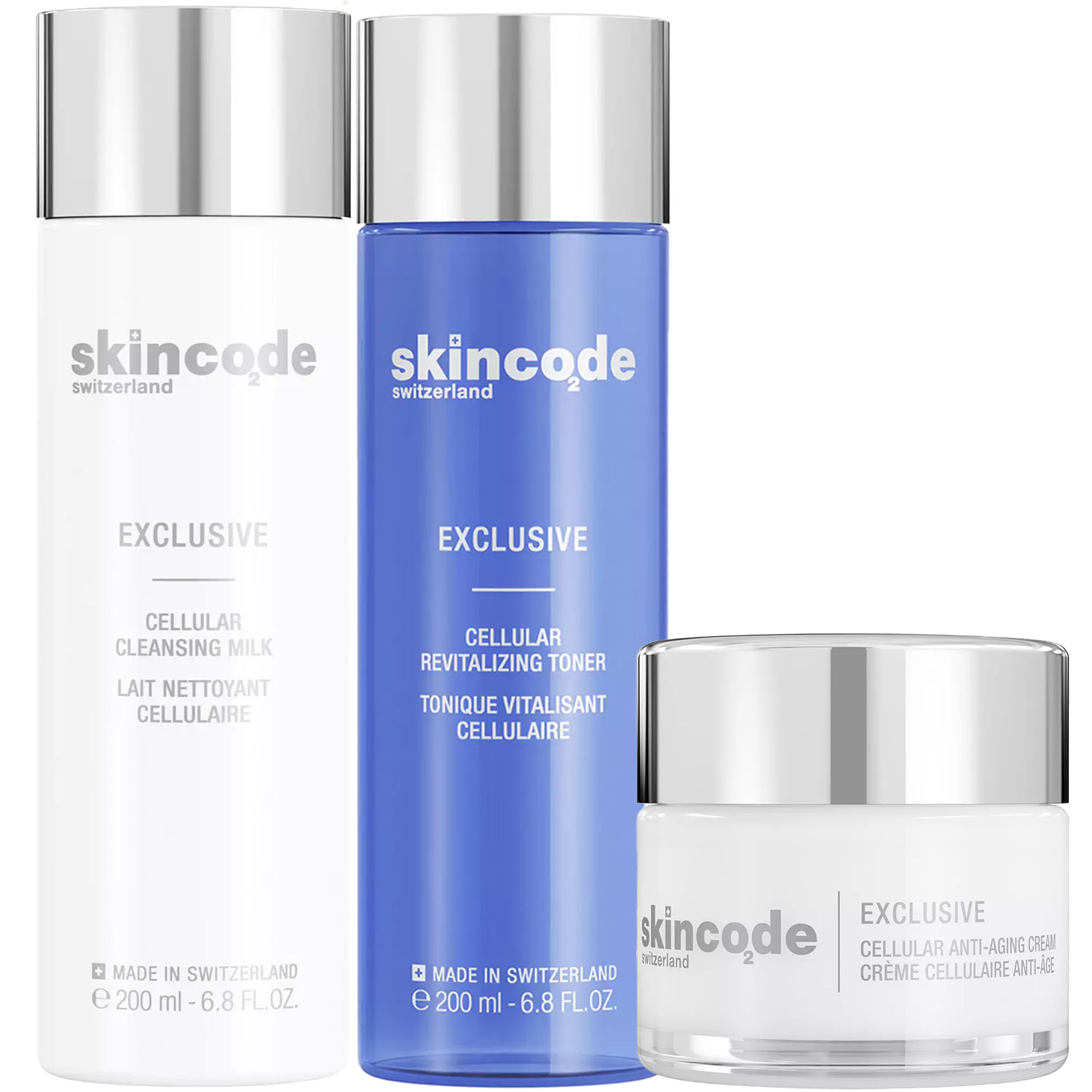 Скинкод Программа Exclusive очищение и основной уход: молочко 200 мл + тоник 200 мл + крем 50 мл (Skincode, Exclusive) Скинкод Программа Exclusive очищение и основной уход: молочко 200 мл + тоник 200 мл + крем 50 мл (Skincode, Exclusive) фото 2