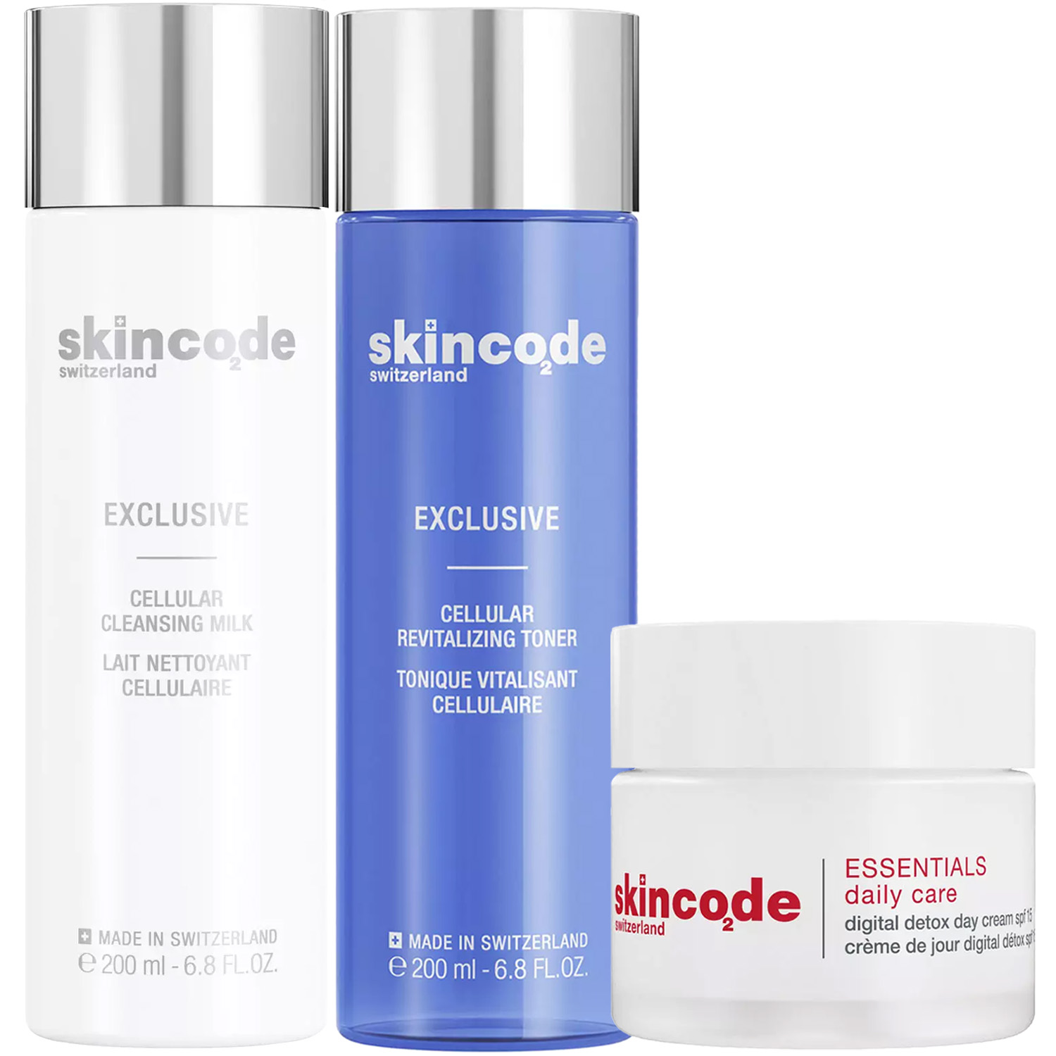 Скинкод Программа Exclusive очищение и основной уход: молочко 200 мл + тоник 200 мл + дневной крем SPF15 50 мл (Skincode, Exclusive) Скинкод Программа Exclusive очищение и основной уход: молочко 200 мл + тоник 200 мл + дневной крем SPF15 50 мл (Skincode, Exclusive) фото 2