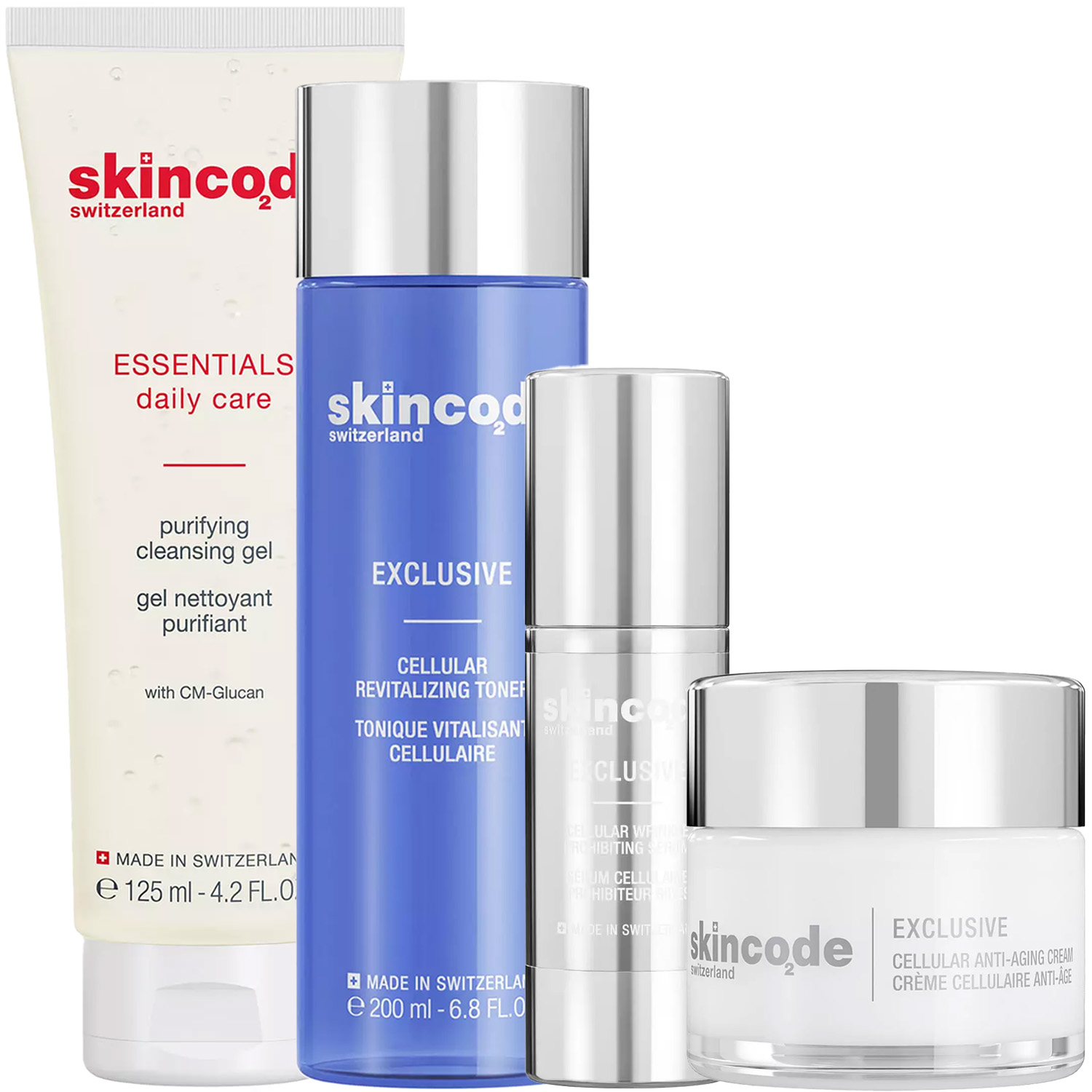 Скинкод Программа Exclusive комплексный уход: гель 125 мл + тоник 200 мл + сыворотка 30 мл + крем 50 мл (Skincode, Exclusive) Скинкод Программа Exclusive комплексный уход: гель 125 мл + тоник 200 мл + сыворотка 30 мл + крем 50 мл (Skincode, Exclusive) фото 2