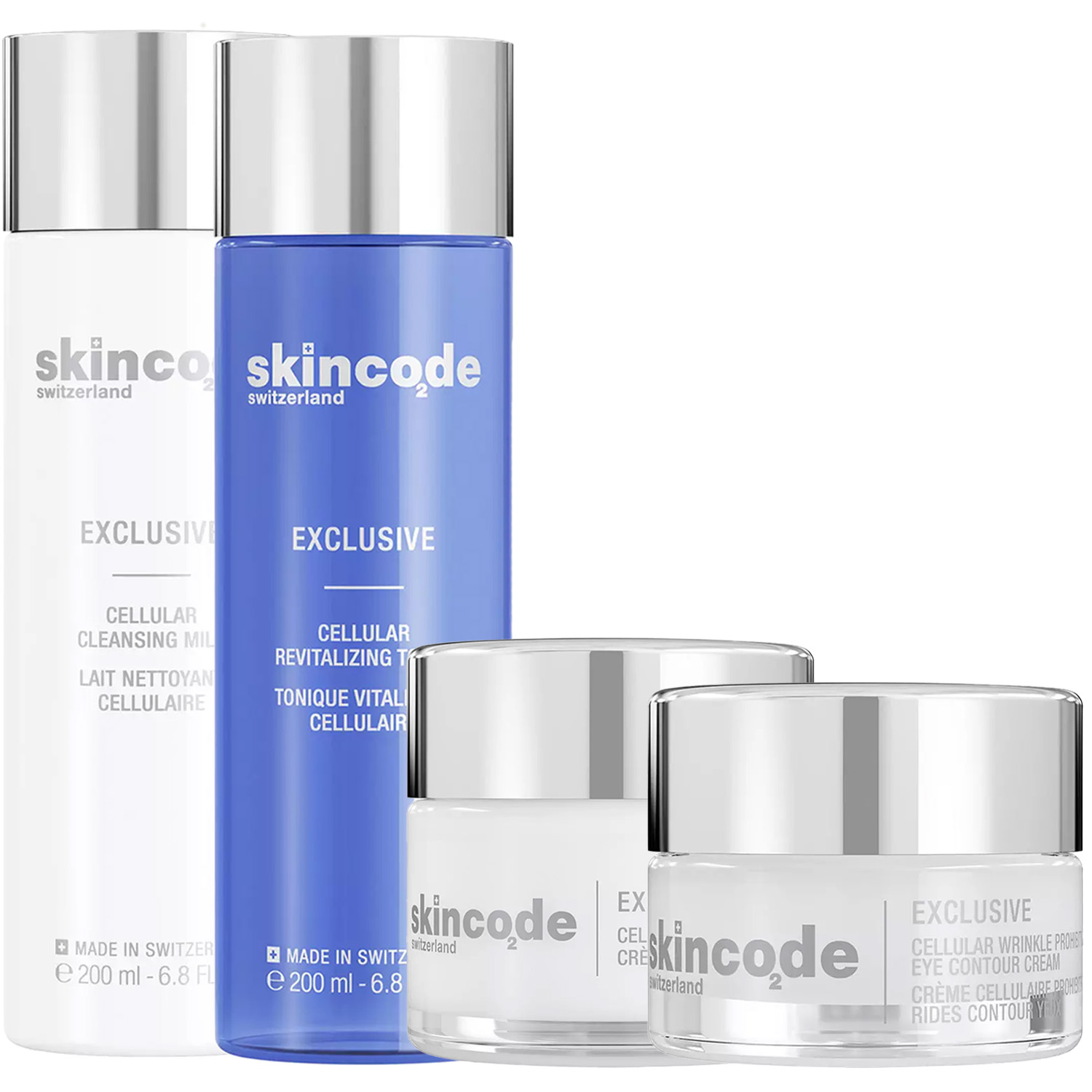 Скинкод Программа Exclusive комплексный уход: молочко 200 мл + тоник 200 мл + крем 50 мл + крем для век 15 мл (Skincode, Exclusive) Скинкод Программа Exclusive комплексный уход: молочко 200 мл + тоник 200 мл + крем 50 мл + крем для век 15 мл (Skincode, Exclusive) фото 2