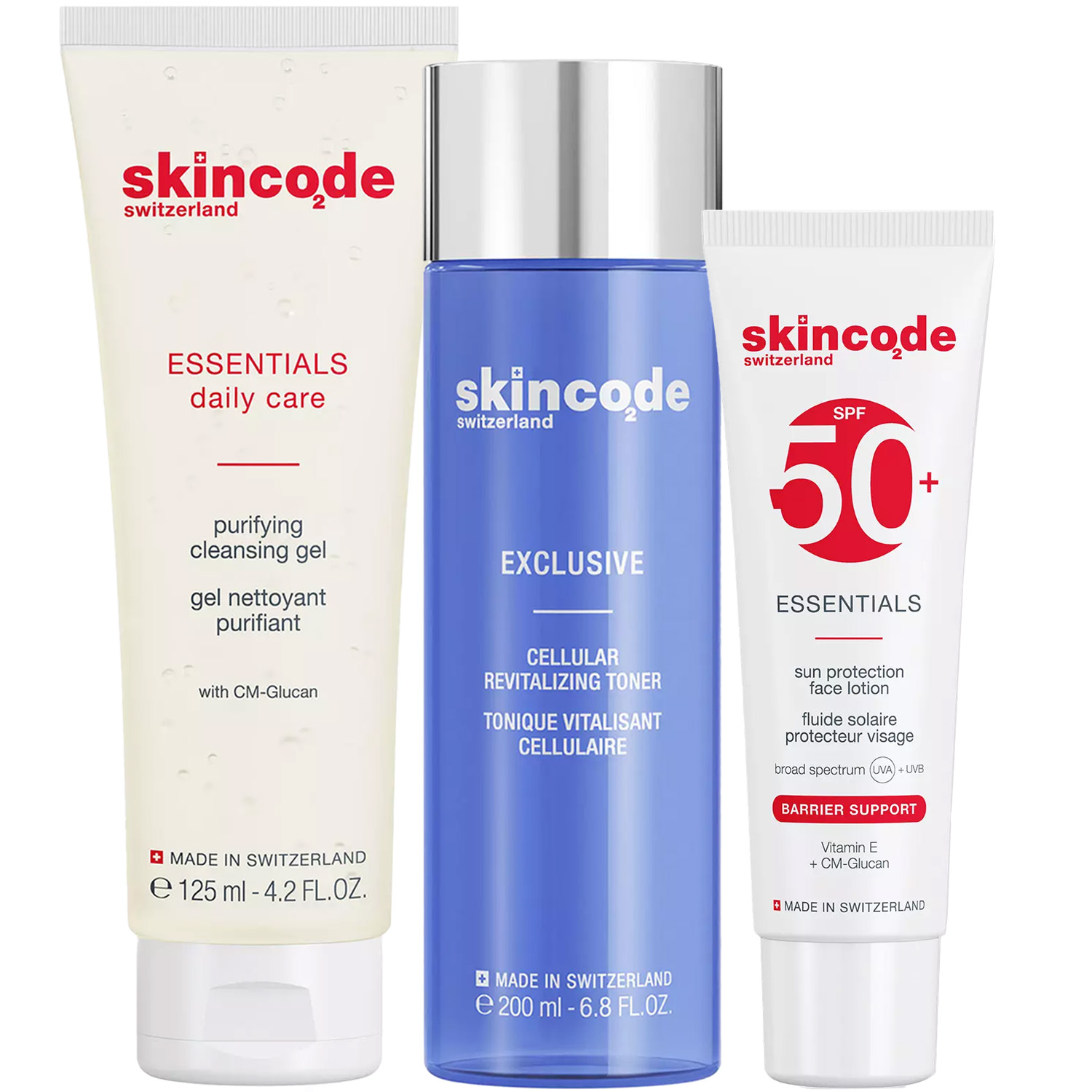 Скинкод Программа Exclusive очищение и основной уход: гель 125 мл + тоник 200 мл + лосьон SPF50 50 мл (Skincode, Exclusive) Скинкод Программа Exclusive очищение и основной уход: гель 125 мл + тоник 200 мл + лосьон SPF50 50 мл (Skincode, Exclusive) фото 2