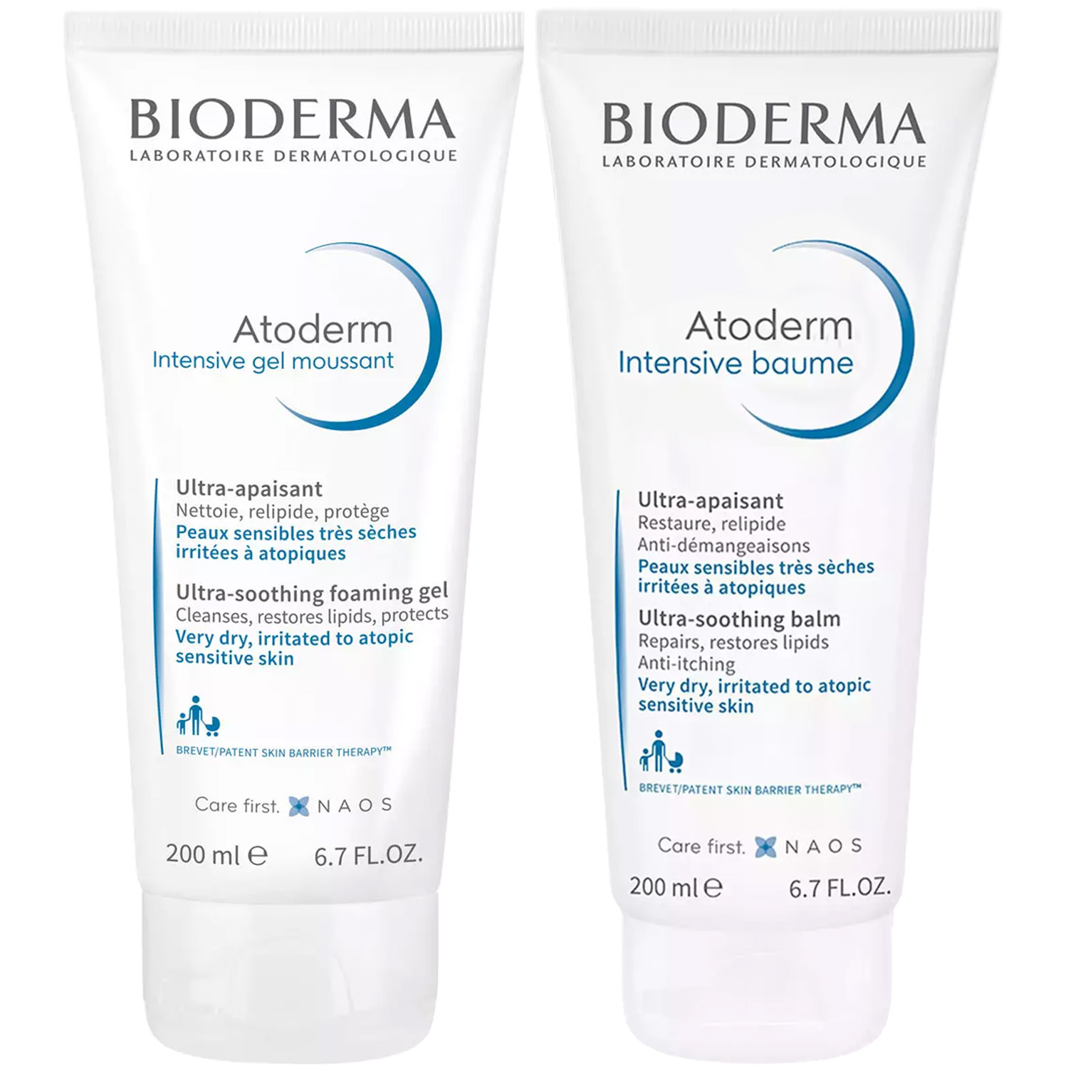 Биодерма Программа Atoderm очищение и основной уход: гель Intensive 200 мл + бальзам Intensive 200 мл (Bioderma, Atoderm) фото 2