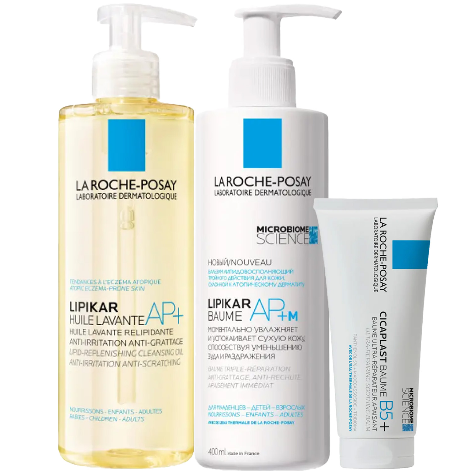 Ля Рош Позе Программа Lipikar комплексный уход: масло для ванны и душа 400 мл + бальзам 400 мл + восстанавливающий бальзам 100 мл (La Roche-Posay, Lipikar) Ля Рош Позе Программа Lipikar комплексный уход: масло для ванны и душа 400 мл + бальзам 400 мл + восстанавливающий бальзам 100 мл (La Roche-Posay, Lipikar) фото 2