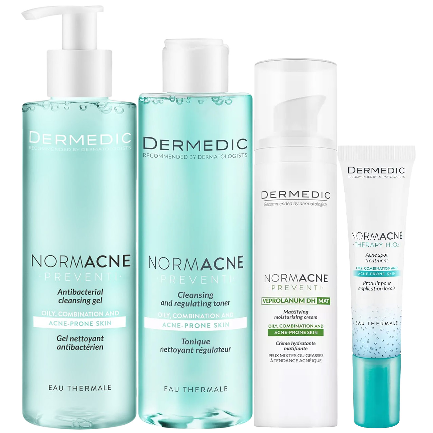Дермедик Программа Normacne комплексный уход: гель 200 мл + тоник 200 мл + крем 40 мл + точечный гель 15 мл (Dermedic, Normacne) фото 2