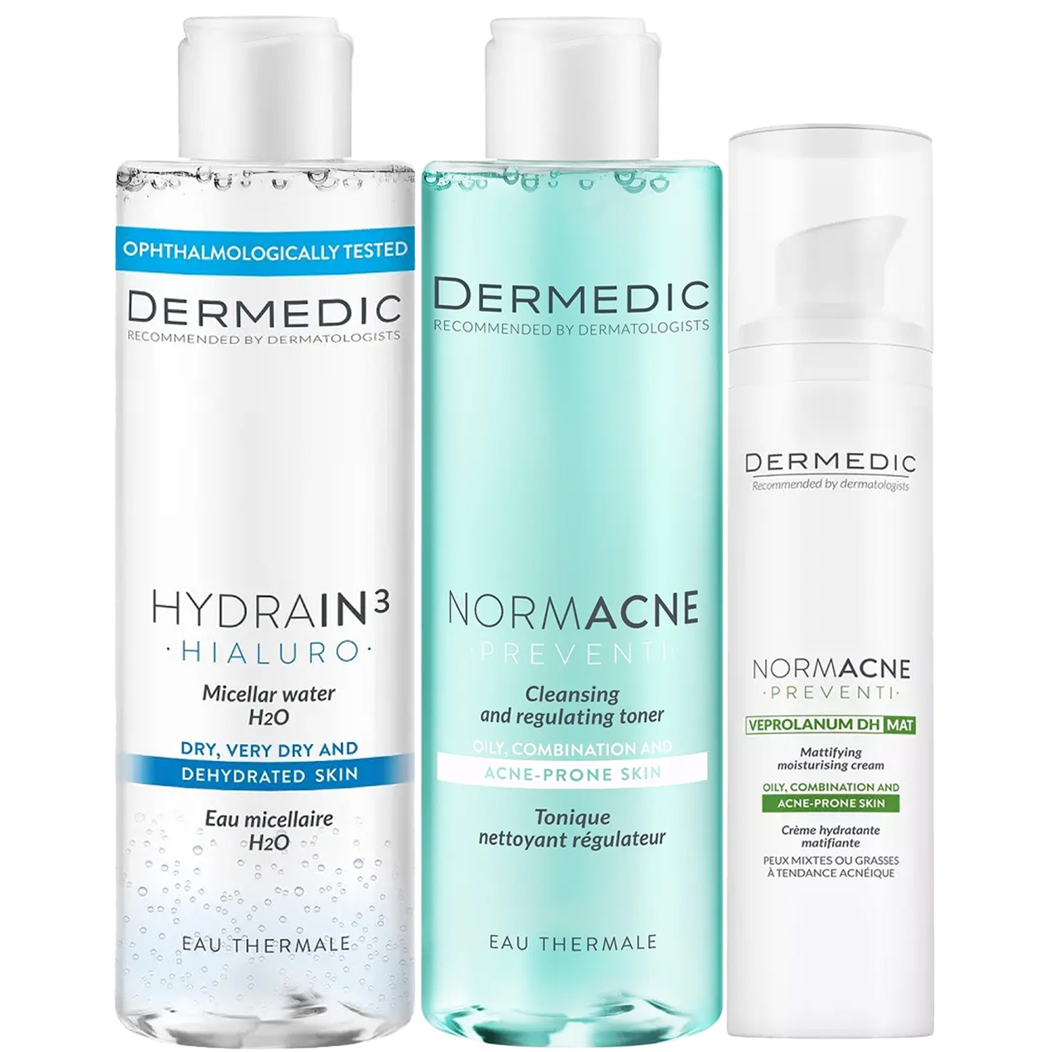 Дермедик Программа Normacne очищение и основной уход: мицеллярная вода 200 мл + тоник 200 мл + крем 40 мл (Dermedic, Normacne) фото 2