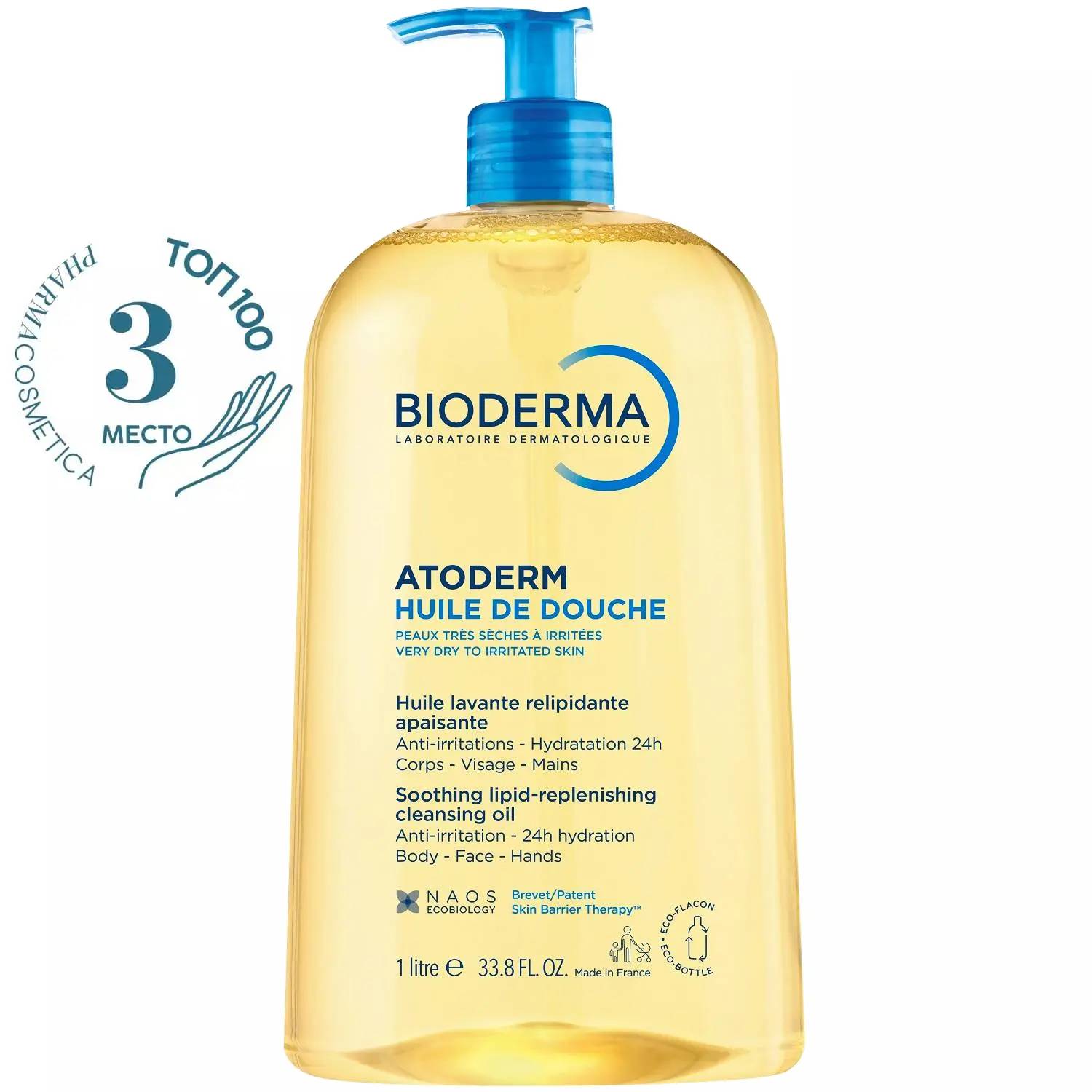 Биодерма Масло для душа для всей семьи, 1000 мл (Bioderma, Atoderm) фото 0
