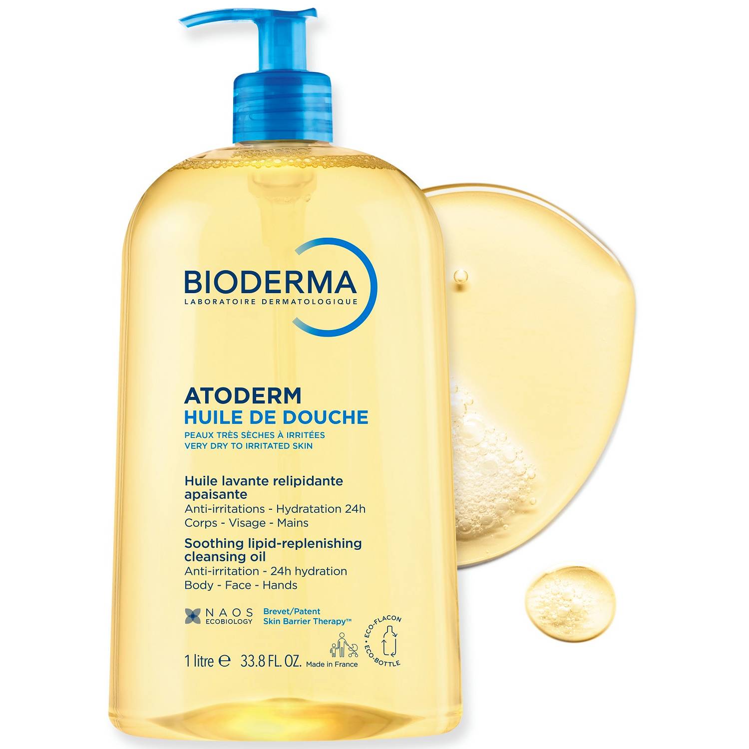 Биодерма Масло для душа для всей семьи, 1000 мл (Bioderma, Atoderm) фото 2