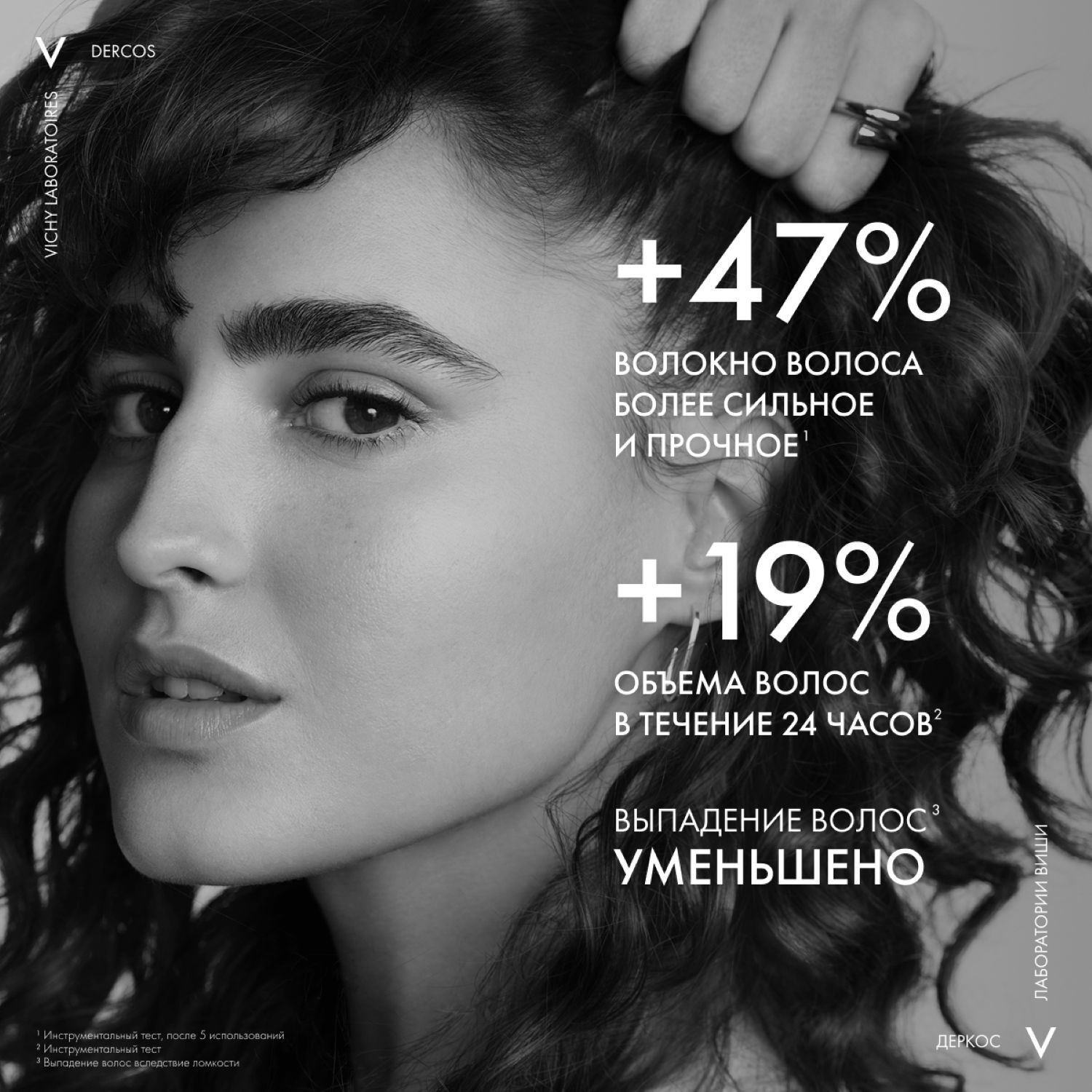 Виши Шампунь против выпадения волос Energy+ сменный блок, 400 мл (Vichy, Dercos) фото 2