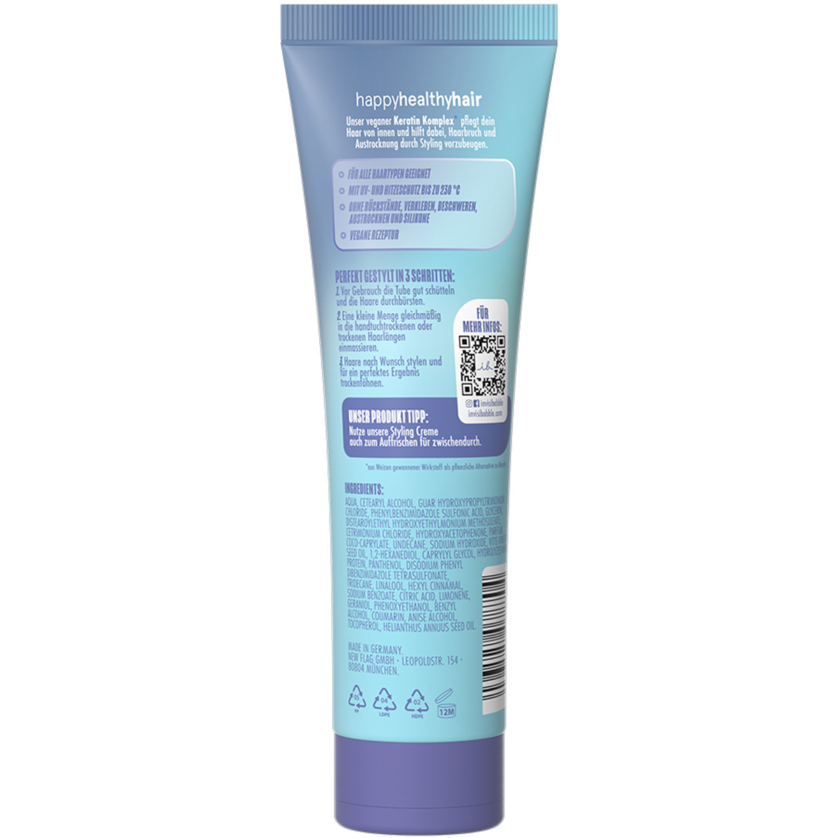 Инвизибабл Несмываемый крем-праймер 5в1 для волос Styling Cream 5 in 1, 100 мл (Invisibobble, Hair Care & Styling) фото 1