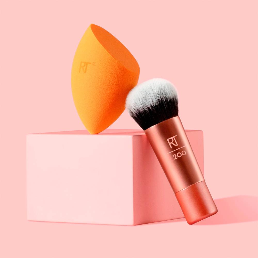 Реал Техникс Набор для макияжа Mini Travel Duo: мини-кисть и спонж (Real Techniques, Set) фото 1