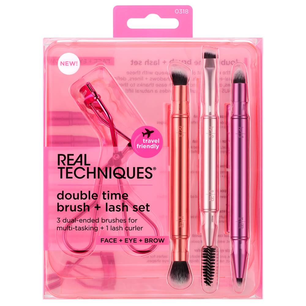 Реал Техникс Набор двусторонних кистей для макияжа Double Time Retractable Brush Set (Real Techniques, Set) фото 0