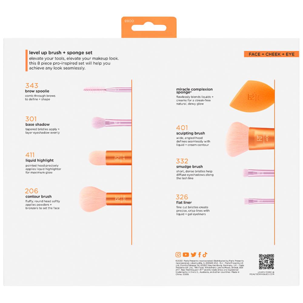 Реал Техникс Набор кистей и спонж для макияжа Level Up Brush + Sponge Set (Real Techniques, Set) фото 2