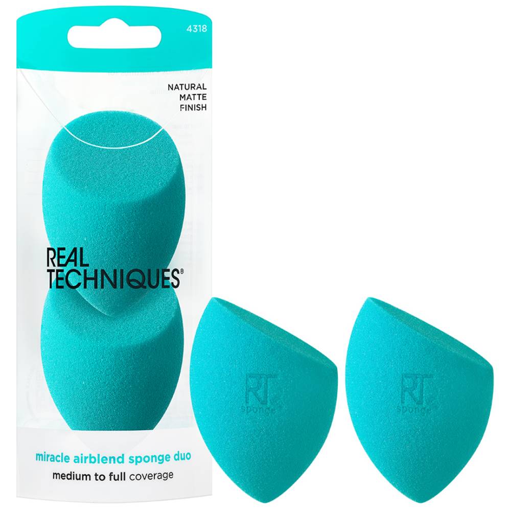 Реал Техникс Набор спонжей для макияжа Miracle Airblend Sponges, 2 спонжа (Real Techniques, Set) фото 0