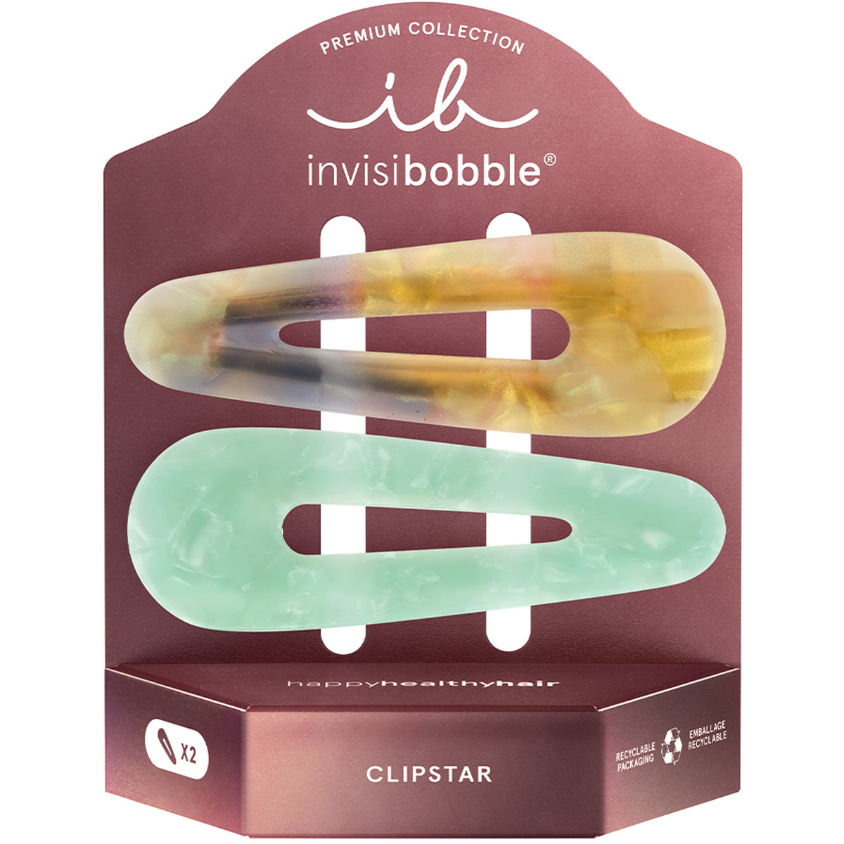Инвизибабл Заколка для всех типов волос Premium Rainbow Carousel, 2 шт (Invisibobble, Clipstar) фото 3