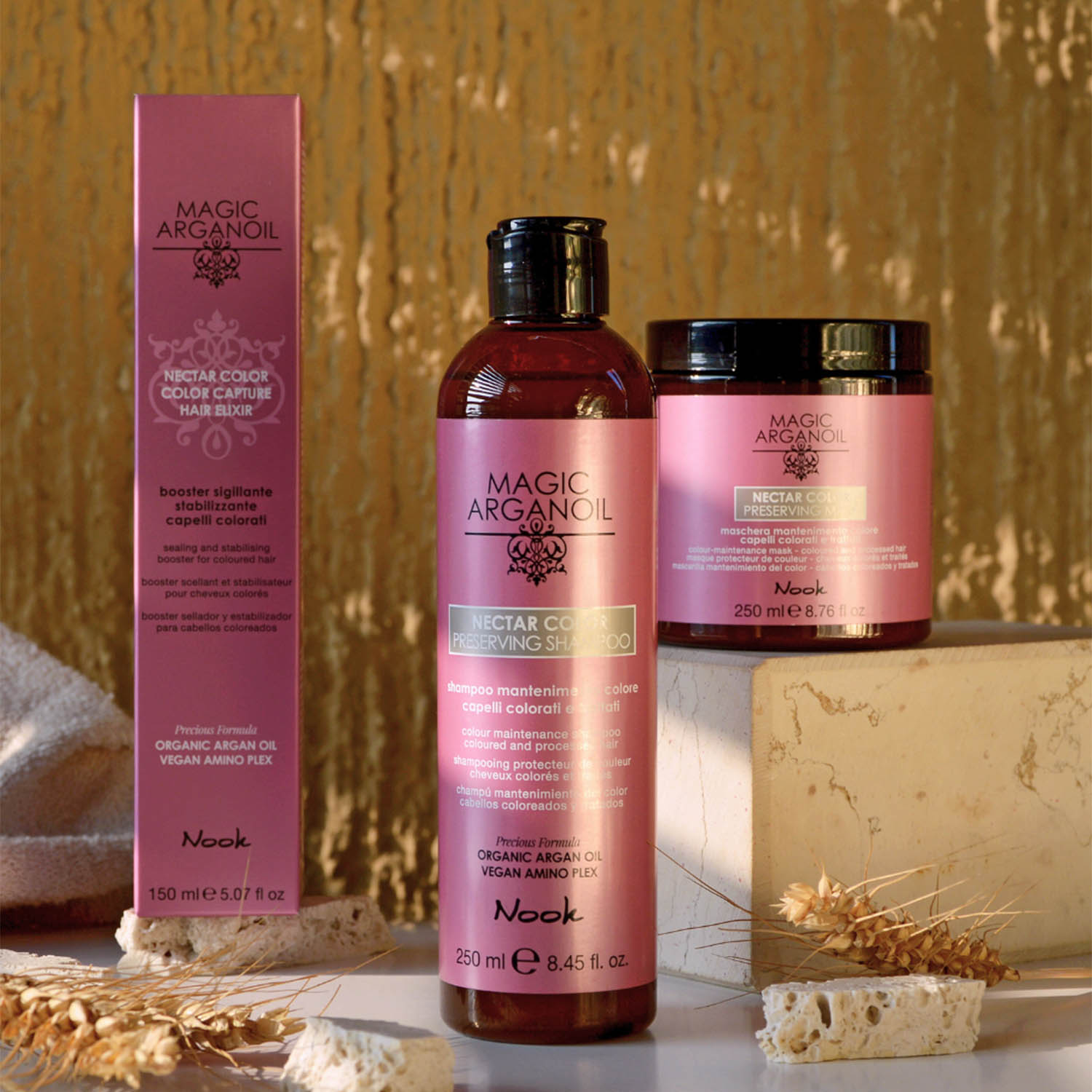 Нук Шампунь для окрашенных, обесцвеченных и химически обработанных волос Preserving Shampoo, 250 мл (Nook, Magic Arganoil) фото 1