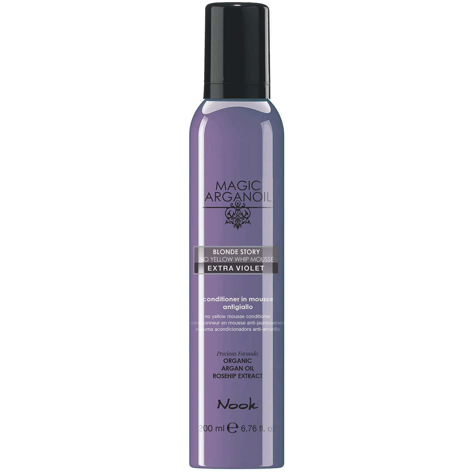 Нук Кондиционирующий мусс для осветлённых и светлых волос Yellow Conditioning Mousse, 200 мл (Nook, Magic Arganoil) фото 0