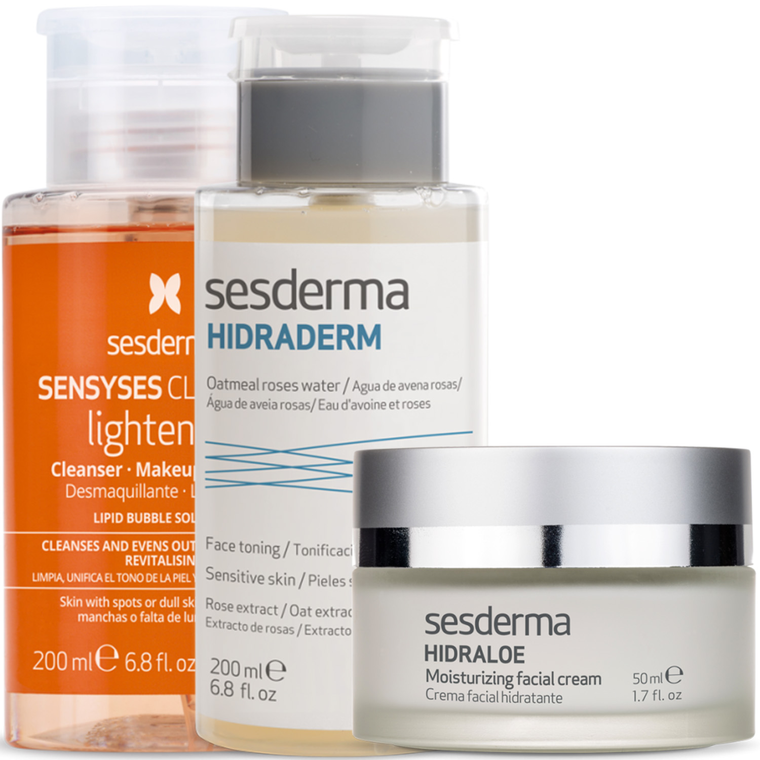 Сесдерма Программа Anti-Age очищение и основной уход: лосьон 200 мл + тоник 200 мл + крем 50 мл (Sesderma, Hidraloe) фото 2