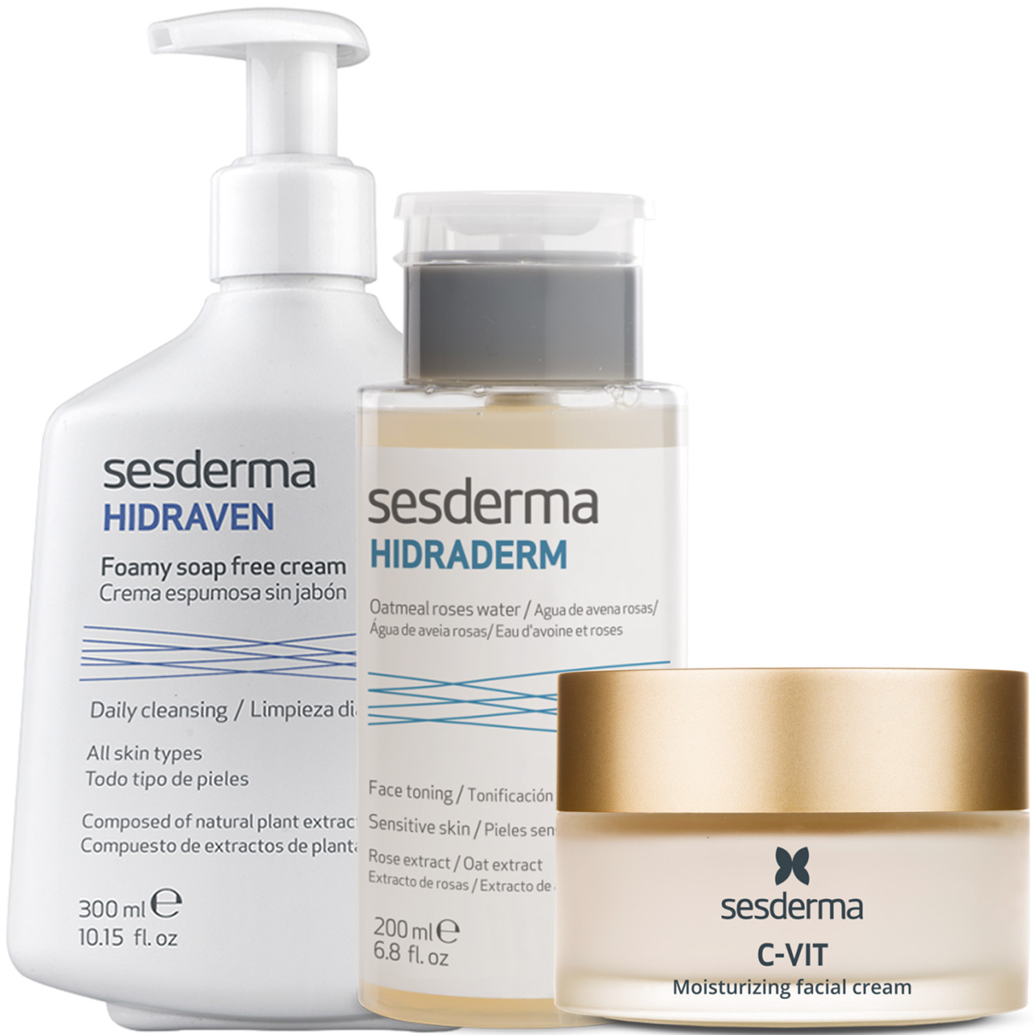 Сесдерма Программа Anti-Age очищение и основной уход: пенка 300 мл + тоник 200 мл + крем 50 мл (Sesderma, C-Vit) фото 2