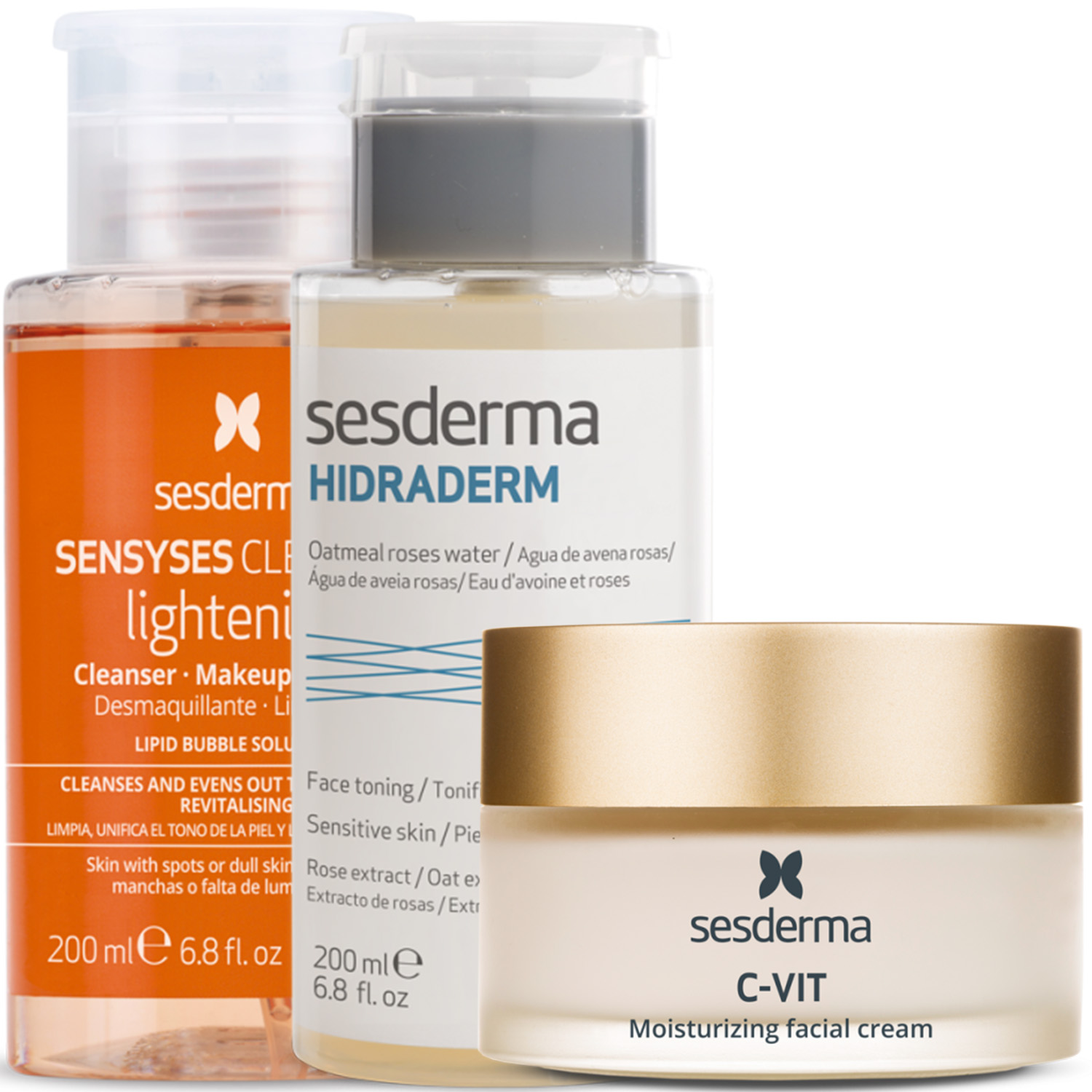 Сесдерма Программа Anti-Age очищение и основной уход: лосьон 200 мл + тоник 200 мл + крем 50 мл (Sesderma, C-Vit) фото 2