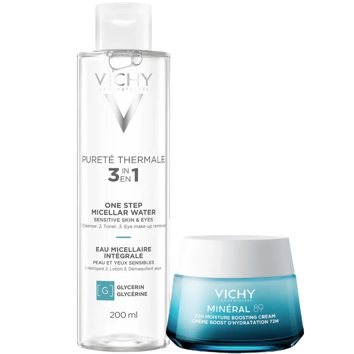 Виши Программа Mineral 89 очищение и основной уход: мицеллярная вода 200 мл + крем 50 мл (Vichy, Mineral 89) фото 2