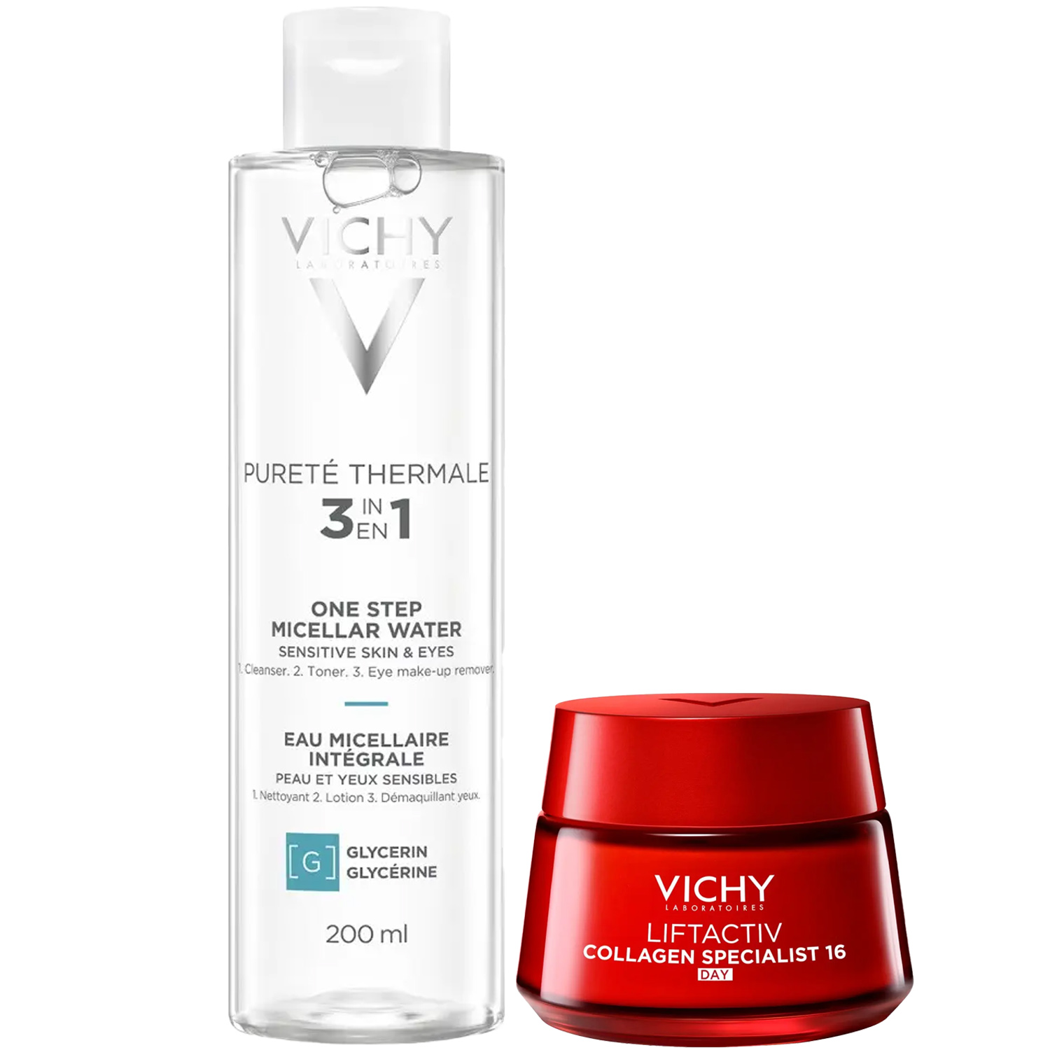 Виши Программа Liftactiv очищение и основной уход: мицеллярная вода 200 мл + дневной крем 50 мл (Vichy, Liftactiv) фото 2