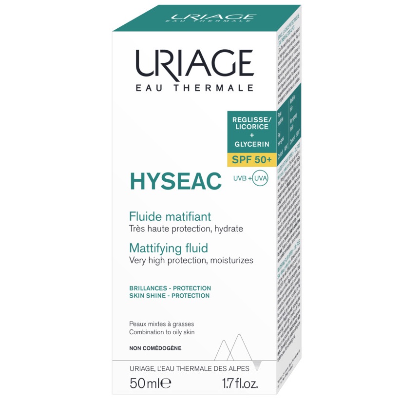 Урьяж Матирующая солнцезащитная эмульсия для лица SPF50+, 50 мл (Uriage, Hyseac) фото 1