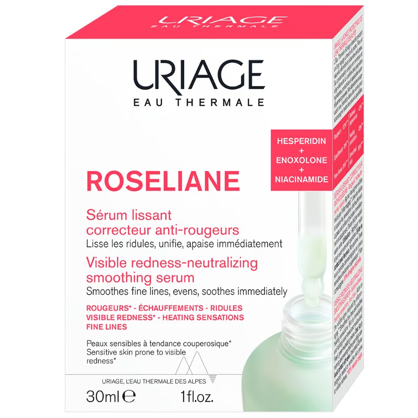 Урьяж Разглаживающая, корректирующая сыворотка против покраснений, 30 мл (Uriage, Roseliane) фото 1