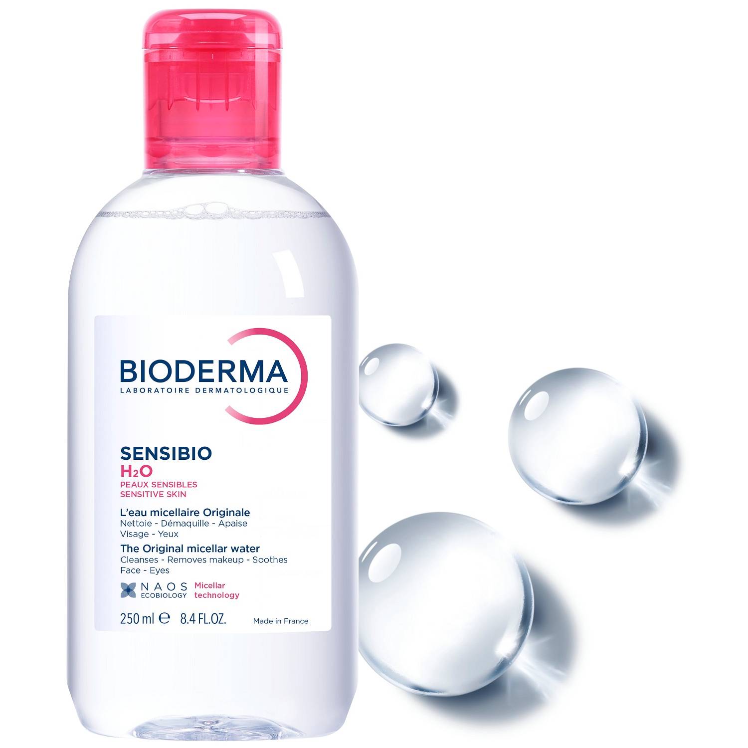 Биодерма Мицеллярная вода для чувствительной кожи Н2О, 250 мл (Bioderma, Sensibio) фото 1