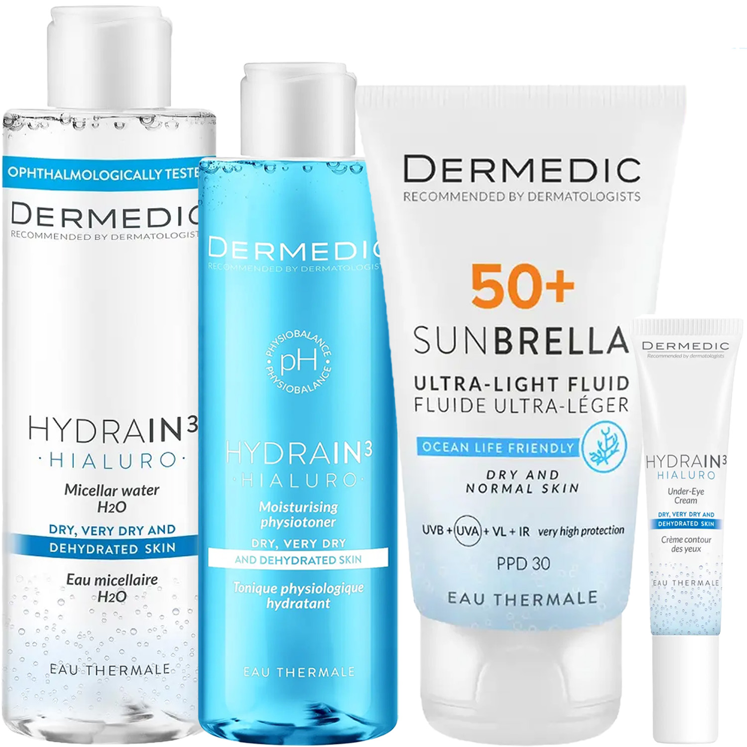Дермедик Программа Hydrain комплексный уход: мицеллярная вода 200 мл + тоник 200 мл + флюид SPF50+ 40 мл + крем для век 15 мл (Dermedic, Hydrain) Дермедик Программа Hydrain комплексный уход: мицеллярная вода 200 мл + тоник 200 мл + флюид SPF50+ 40 мл + крем для век 15 мл (Dermedic, Hydrain) фото 5