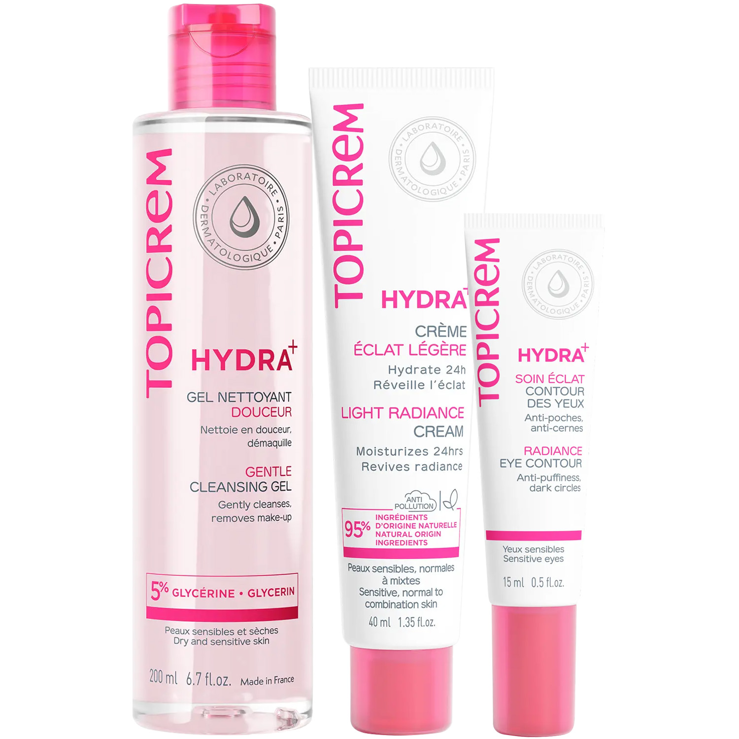 Топикрем Программа Hydra комплексный уход: гель 200 мл + крем 40 мл + крем для век 15 мл (Topicrem, Hydra+ Чувствительная кожа лица) Топикрем Программа Hydra комплексный уход: гель 200 мл + крем 40 мл + крем для век 15 мл (Topicrem, Hydra+ Чувствительная кожа лица) фото 5