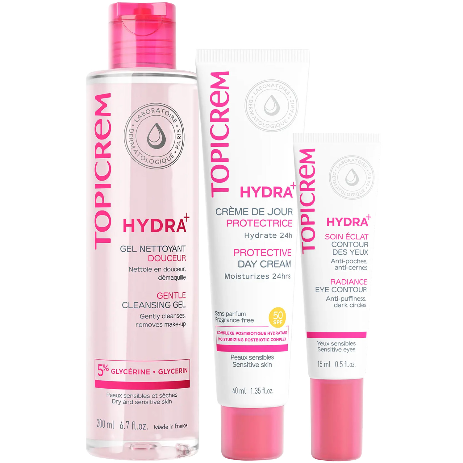 Топикрем Программа Hydra комплексный уход: гель 200 мл + крем SPF50 40 мл + крем для век 15 мл (Topicrem, Hydra+ Чувствительная кожа лица) Топикрем Программа Hydra комплексный уход: гель 200 мл + крем SPF50 40 мл + крем для век 15 мл (Topicrem, Hydra+ Чувствительная кожа лица) фото 5