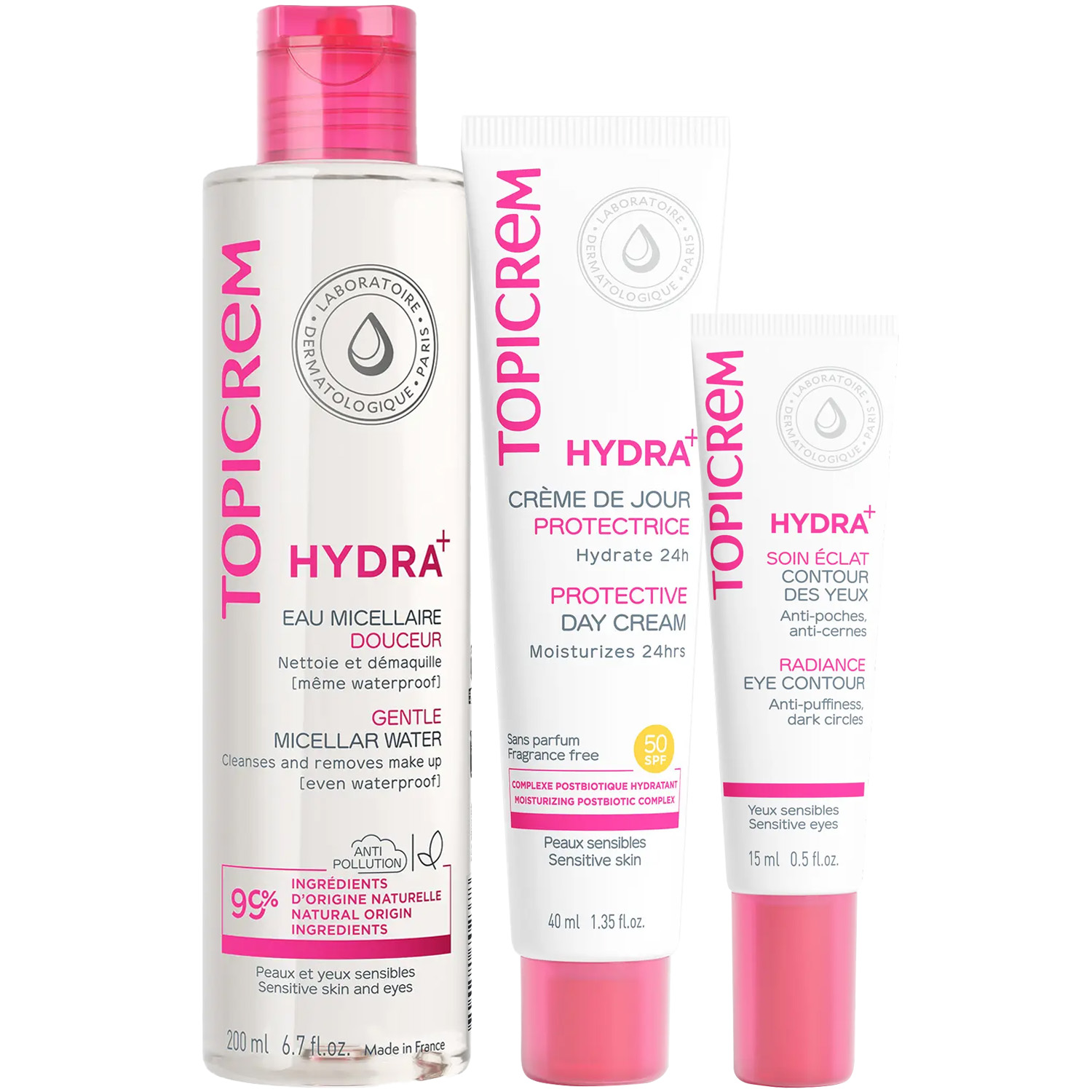 Топикрем Программа Hydra комплексный уход: мицеллярная вода 200 мл + крем SPF50 40 мл + крем для век 15 мл (Topicrem, Hydra+ Чувствительная кожа лица) Топикрем Программа Hydra комплексный уход: мицеллярная вода 200 мл + крем SPF50 40 мл + крем для век 15 мл (Topicrem, Hydra+ Чувствительная кожа лица) фото 5