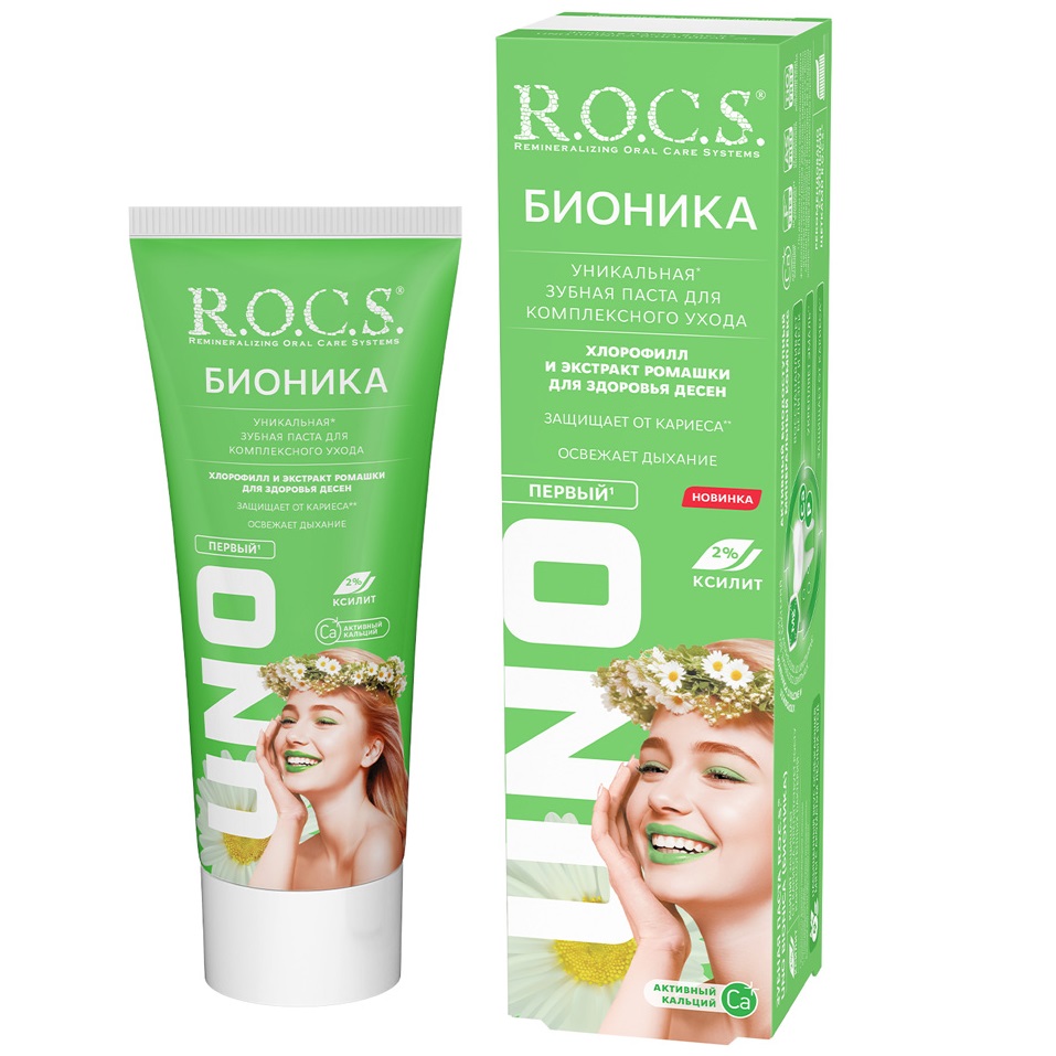 Рокс Зубная паста UNO Bionica, 74 г (R.O.C.S., Зубные пасты Adults) фото 0