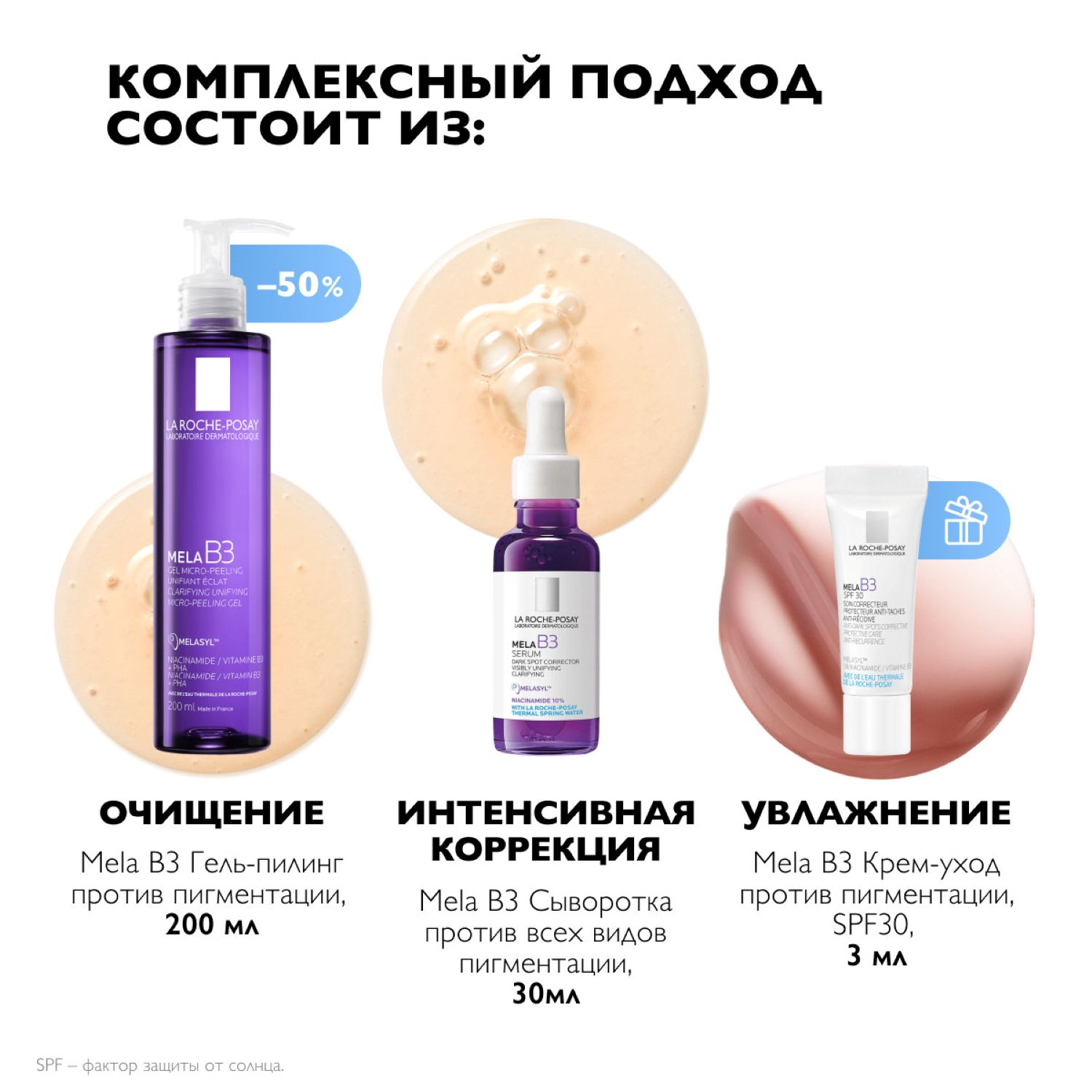 Ля Рош Позе Набор средств для коррекции всех видов пигментации (La Roche-Posay, Mela B3) фото 3