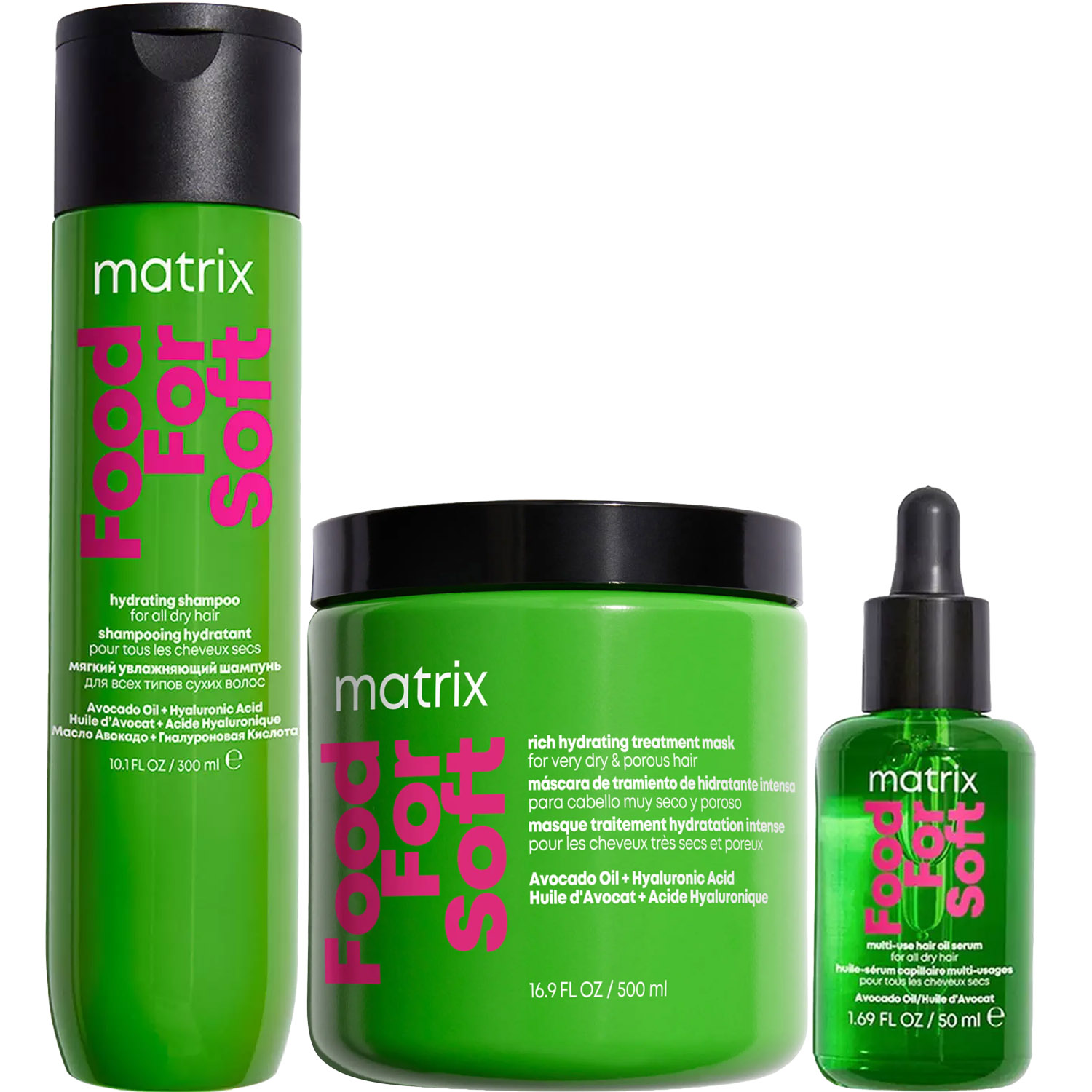 Матрикс Программа Food For Soft комплексный уход: шампунь 300 мл + маска 500 мл + масло 50 мл (Matrix, Food For Soft) фото 5