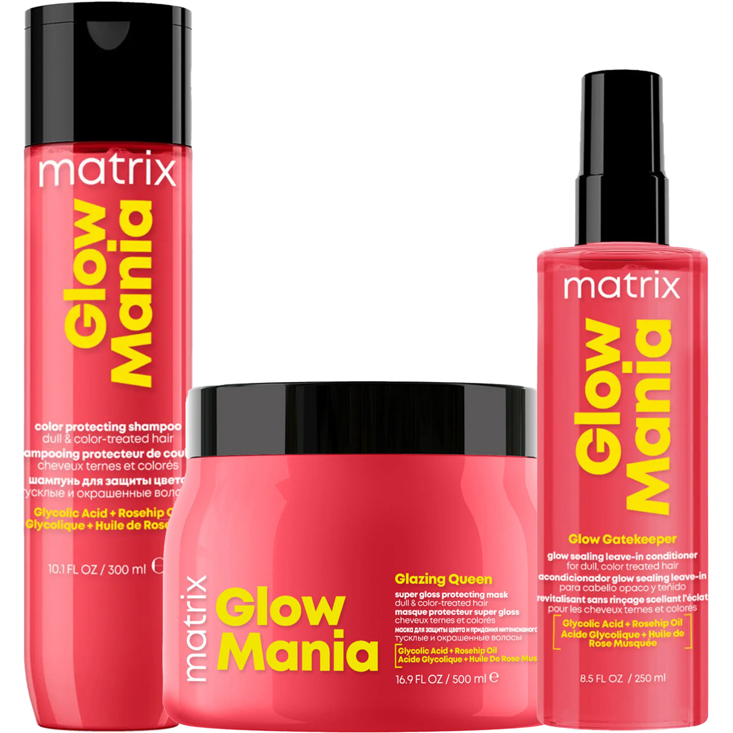 Матрикс Программа Glow Mania комплексный уход: шампунь 300 мл + маска 500 мл + кондиционер leave-in 250 мл (Matrix, Glow Mania) фото 5