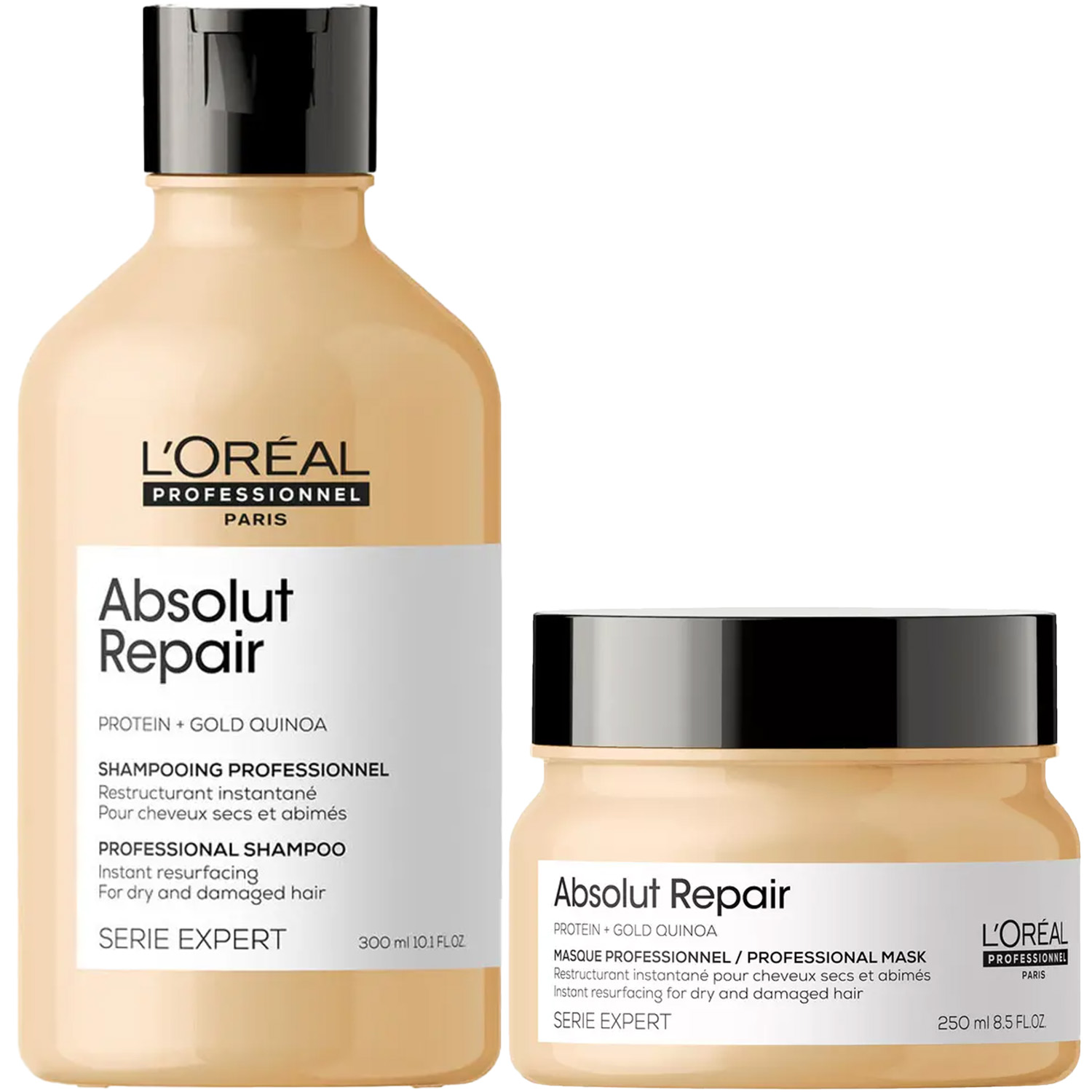 Лореаль Профессионель Программа Absolut Repair базовый уход: шампунь 300 мл + маска 250 мл (L'oreal Professionnel, Serie Expert) фото 5