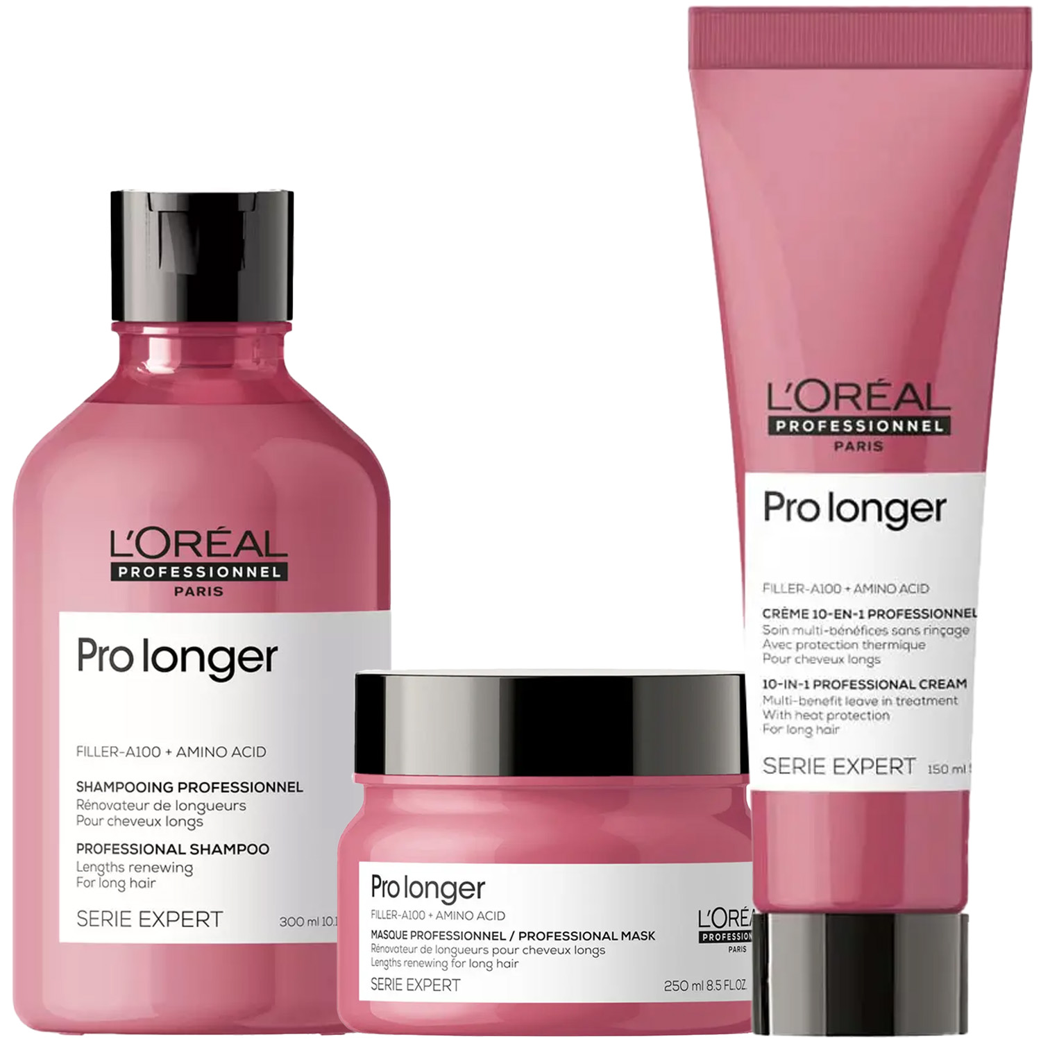 Лореаль Профессионель Программа Pro Longer комплексный уход: шампунь 300 мл + маска 250 мл + термозащита 150 мл (L'oreal Professionnel, Serie Expert) фото 5