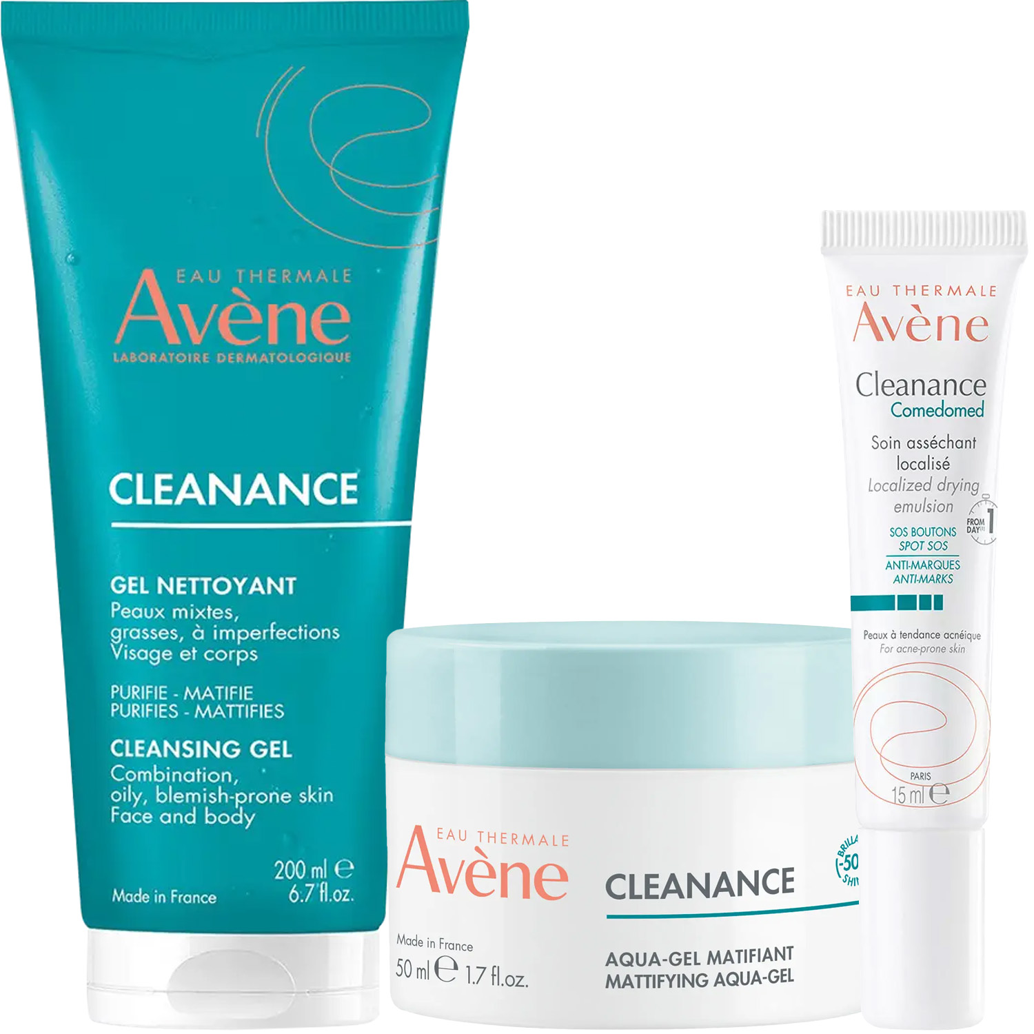 Авен Программа Cleanance комплексный уход: гель 200 мл + аква-гель 50 мл + корректор 15 мл (Avene, Cleanance) фото 5