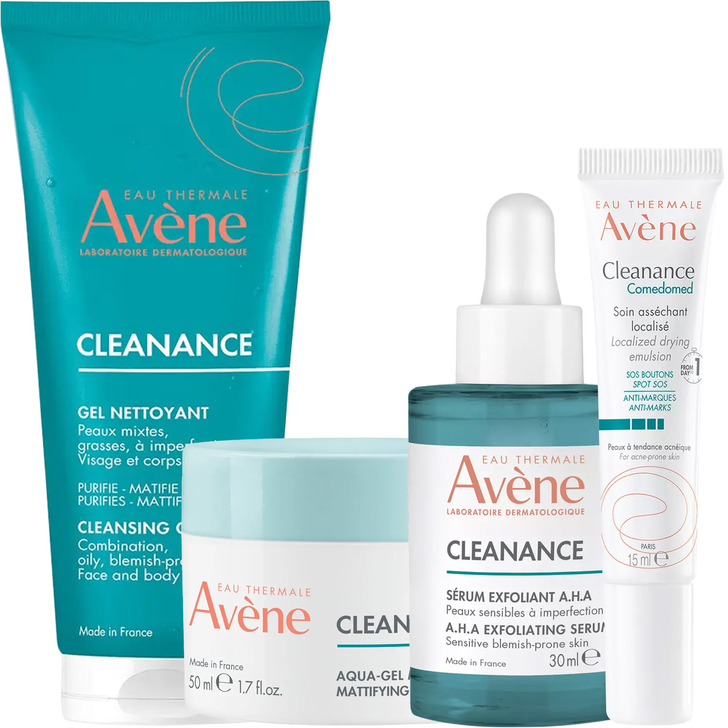 Авен Программа Cleanance комплексный уход: гель 200 мл + аква-гель 50 мл + сыворотка 30 мл + корректор 15 мл (Avene, Cleanance) фото 5